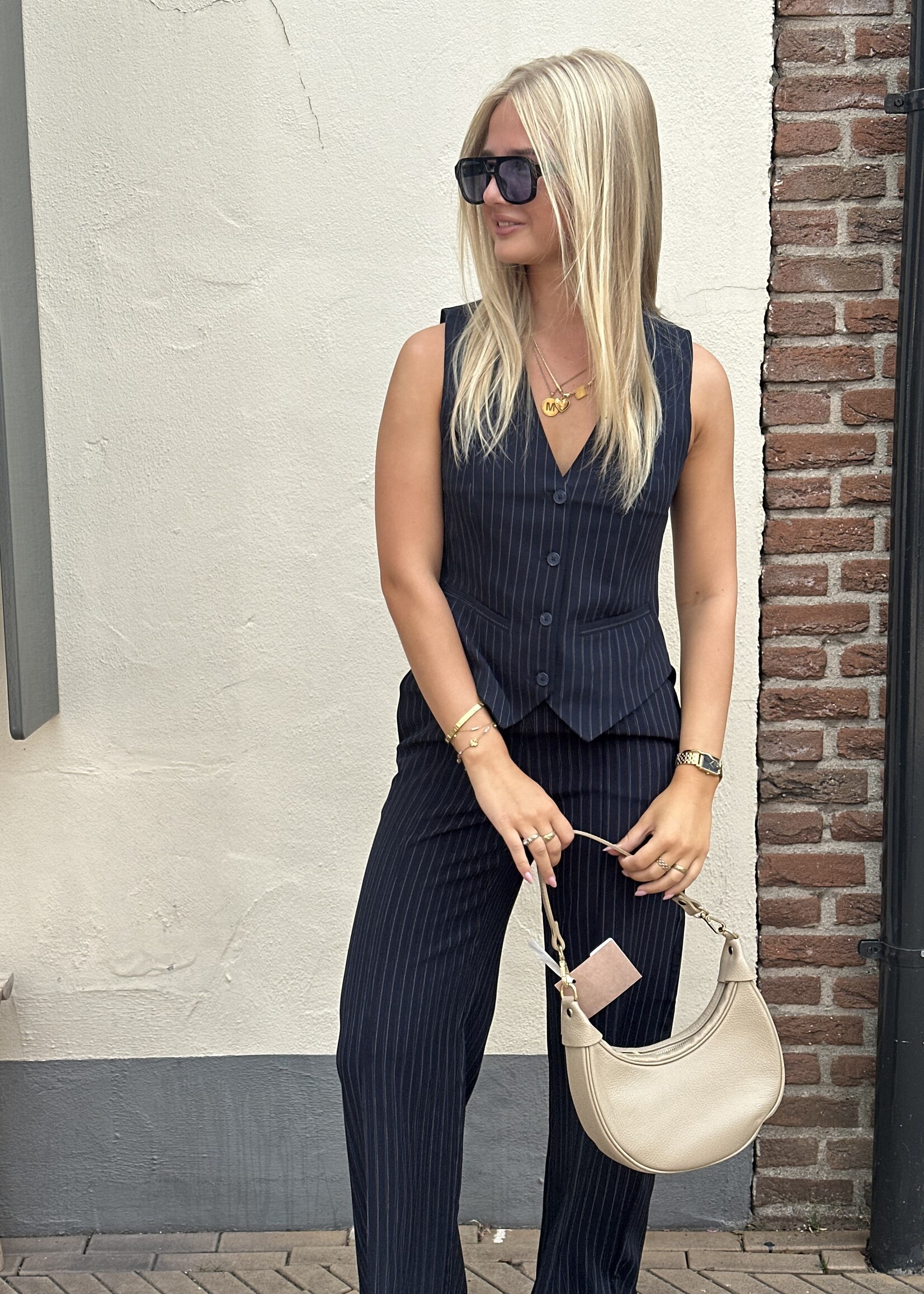 Pieces Pieces Bozzy Pinstripe Pants -