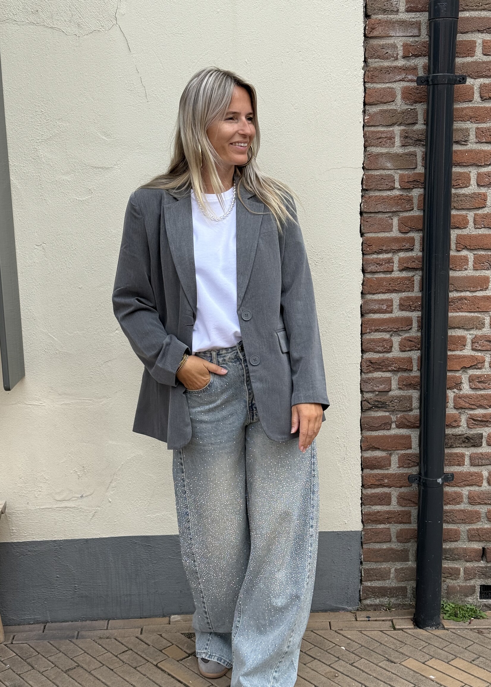 Pieces Pieces Kamil Loose blazer - dark grey