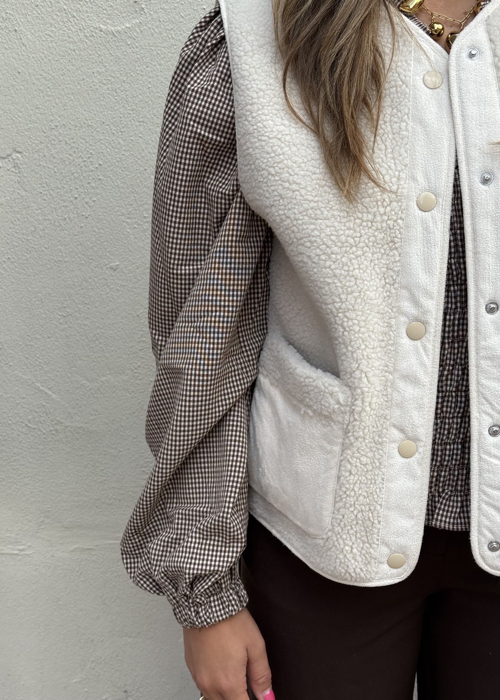 Pieces Pieces June Teddy Vest
