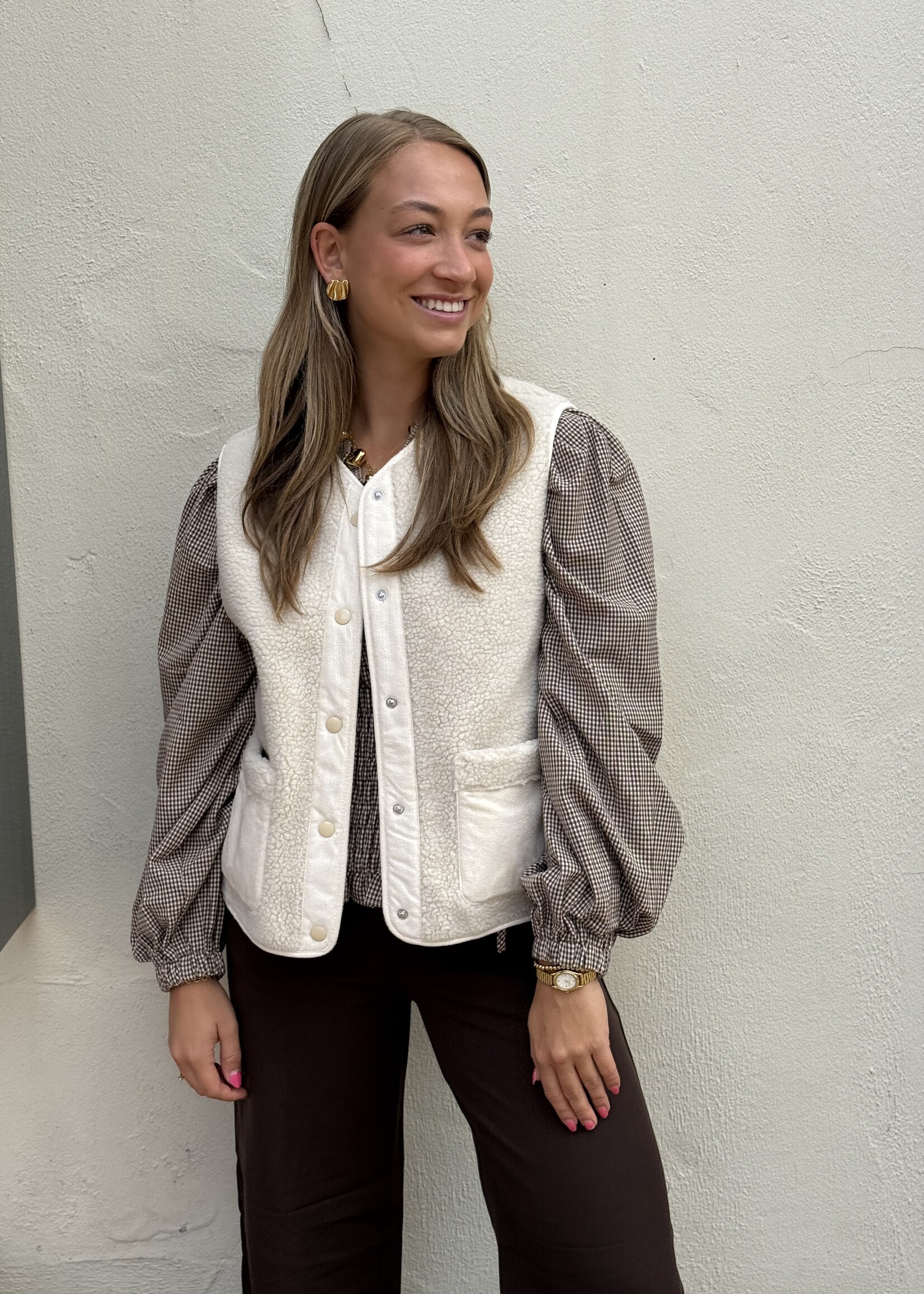 Pieces Pieces June Teddy Vest