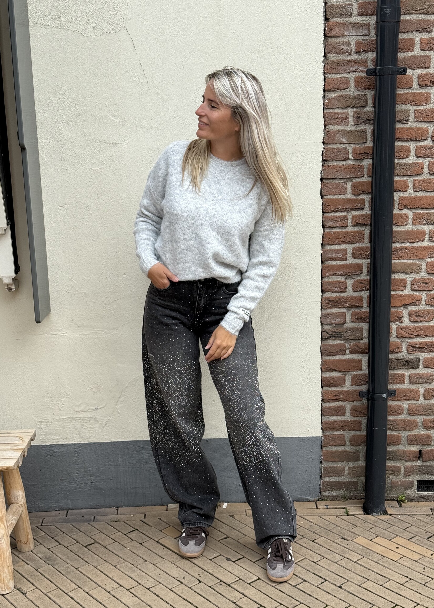 Sparkle jeans - grey