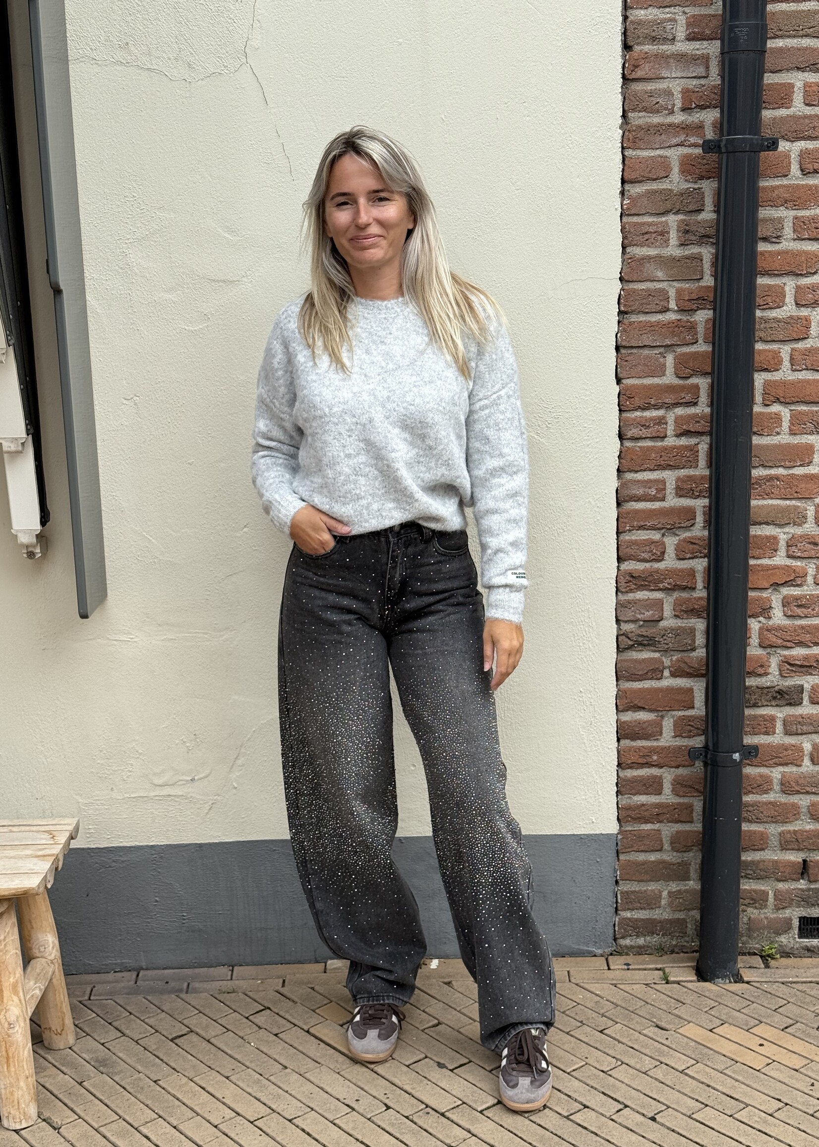 Sparkle jeans - grey