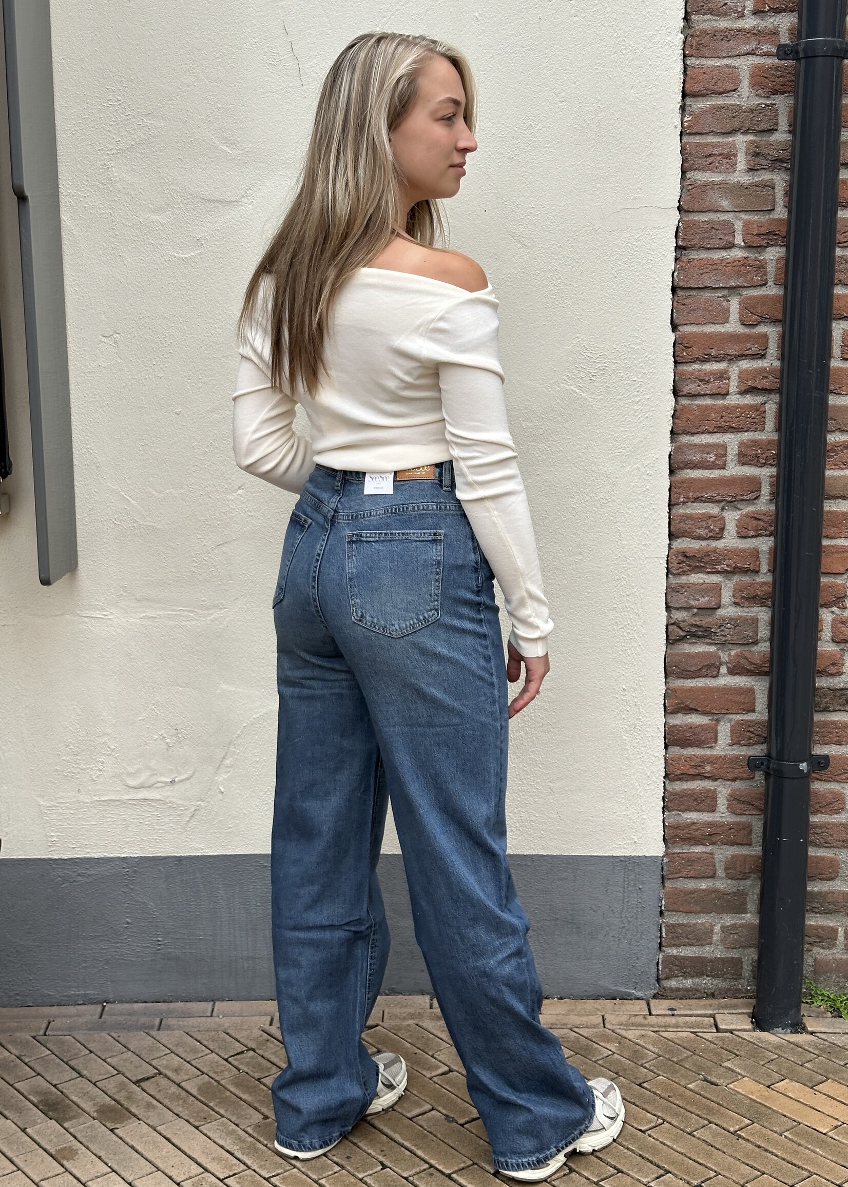 Jeans blue - schuine knoop
