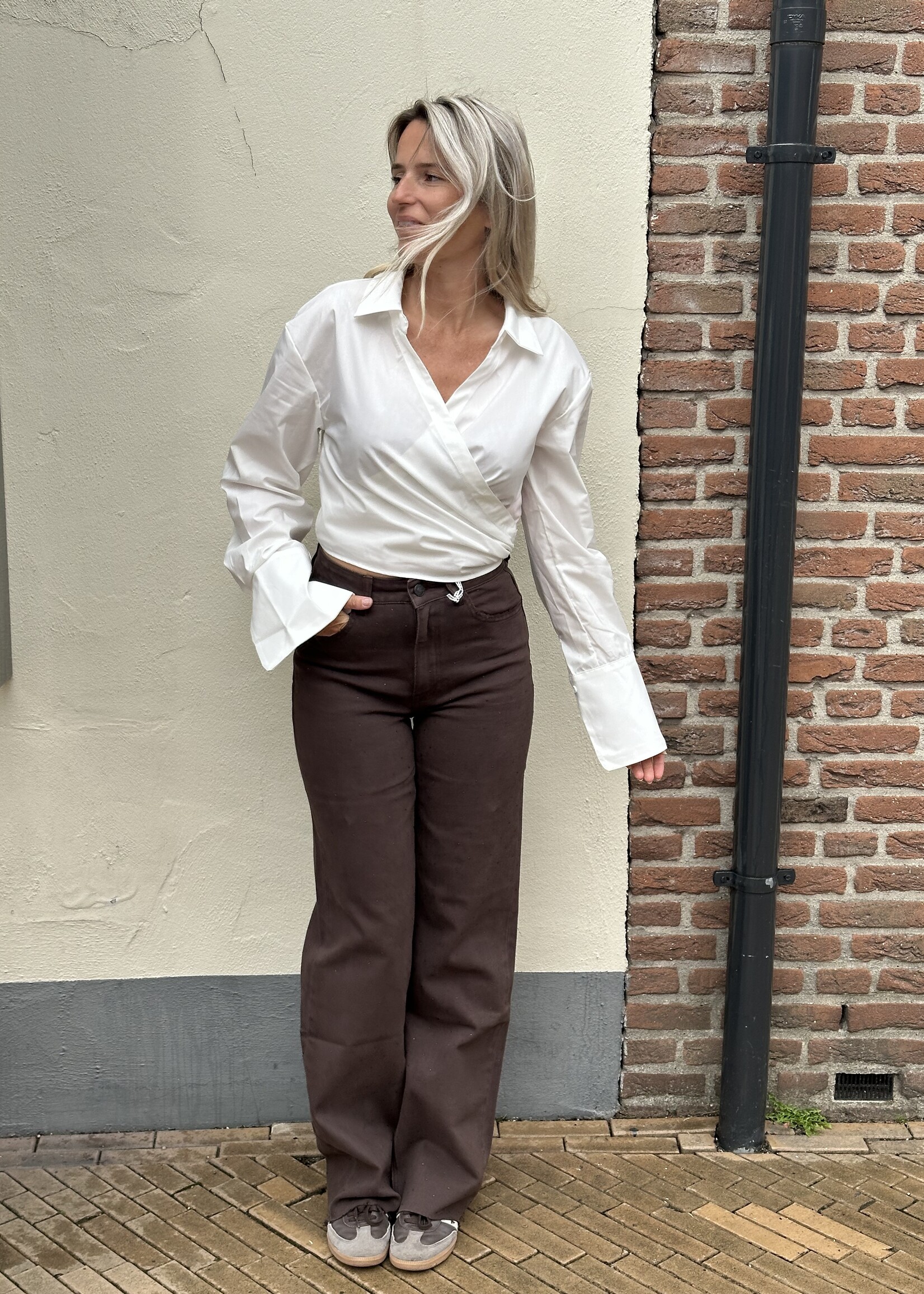 Queen Hearts Jeans Brown sparkle