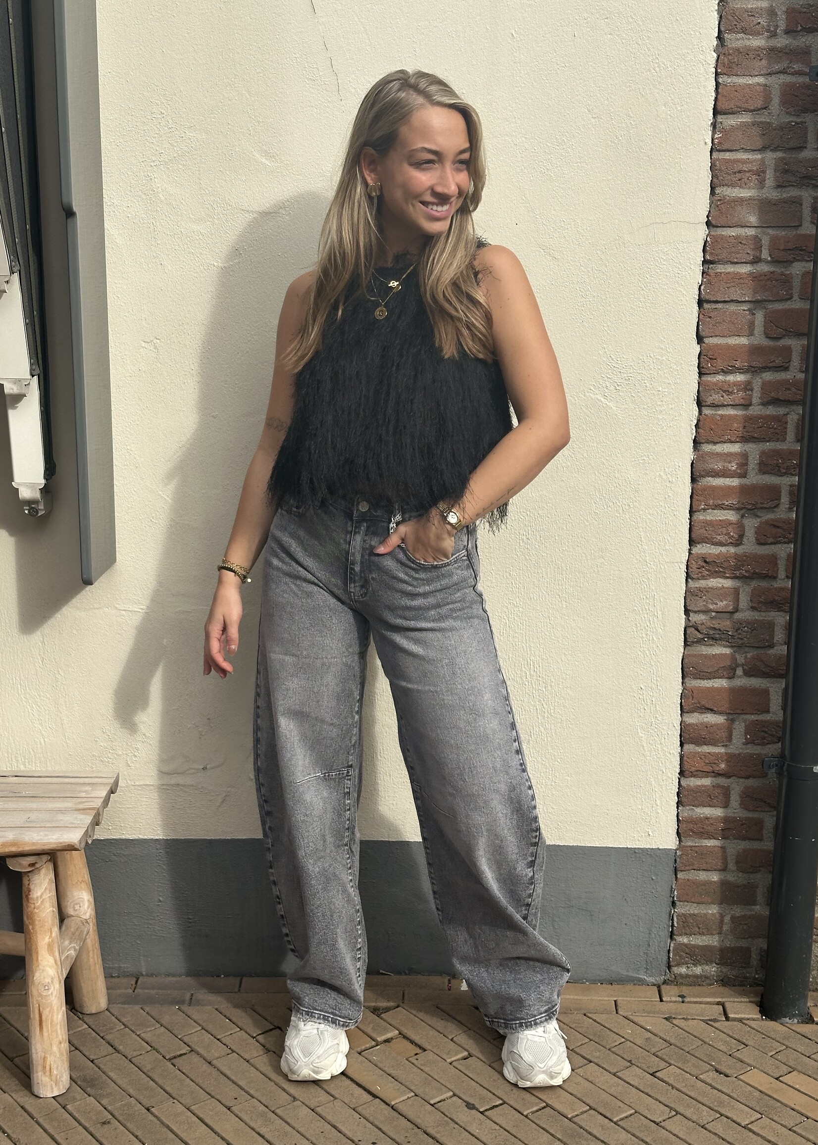 Party top - zwart