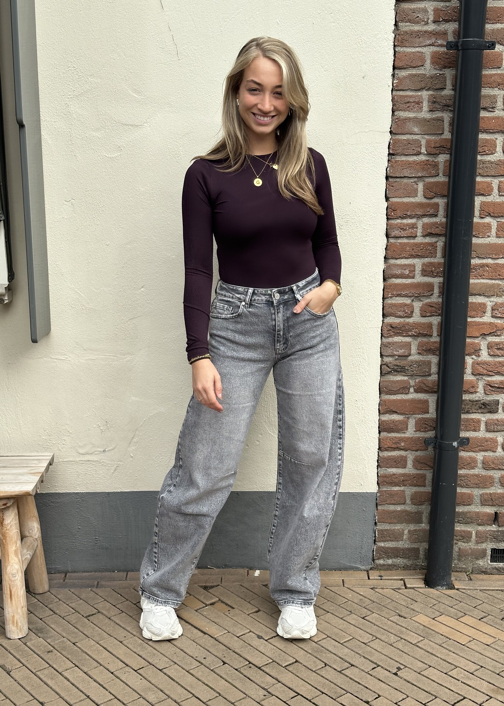 Queen Hearts Jeans Feline - grijs -