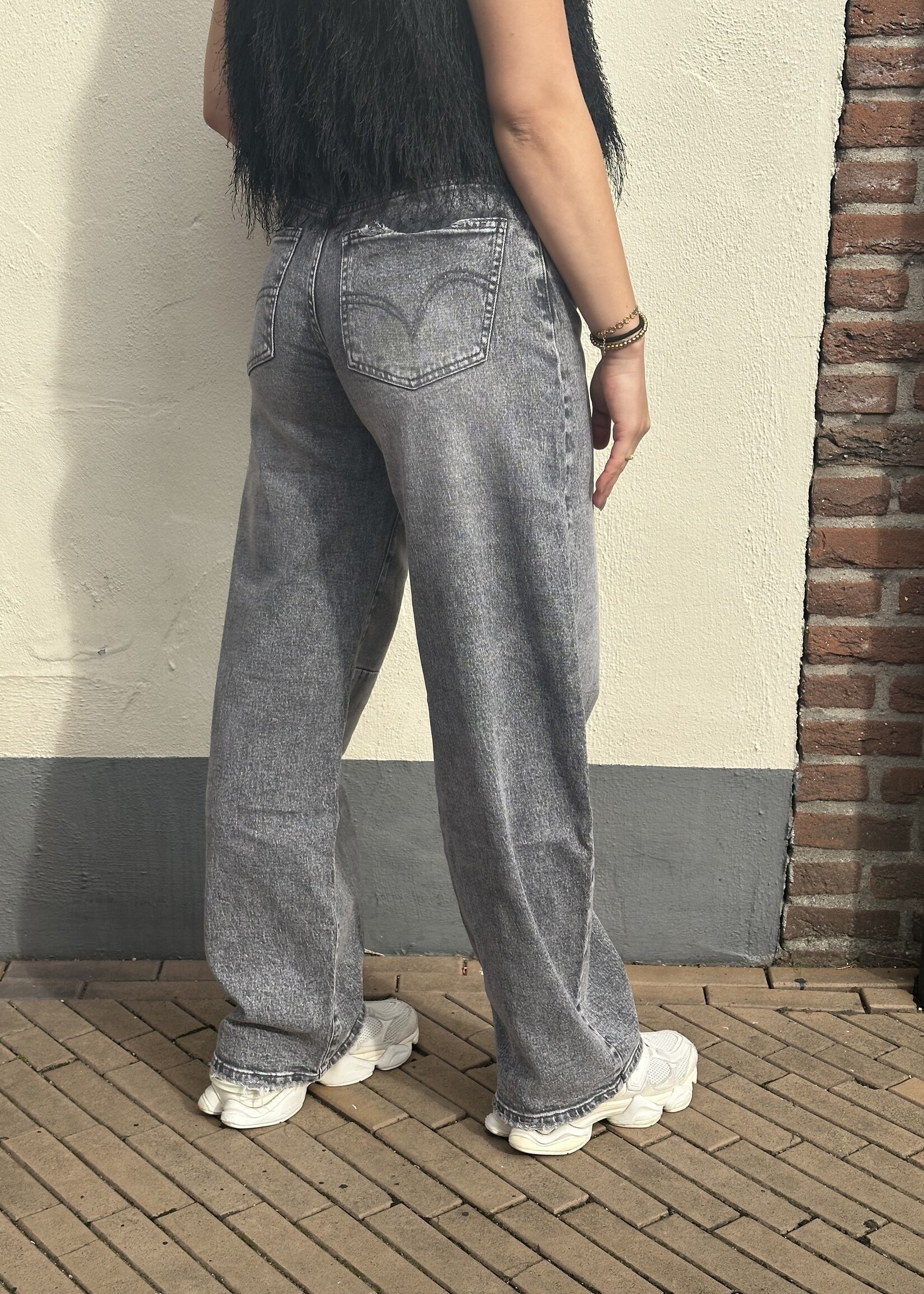 Queen Hearts Jeans Feline - grijs -