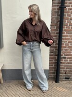 Blouse Ballon brown - one size