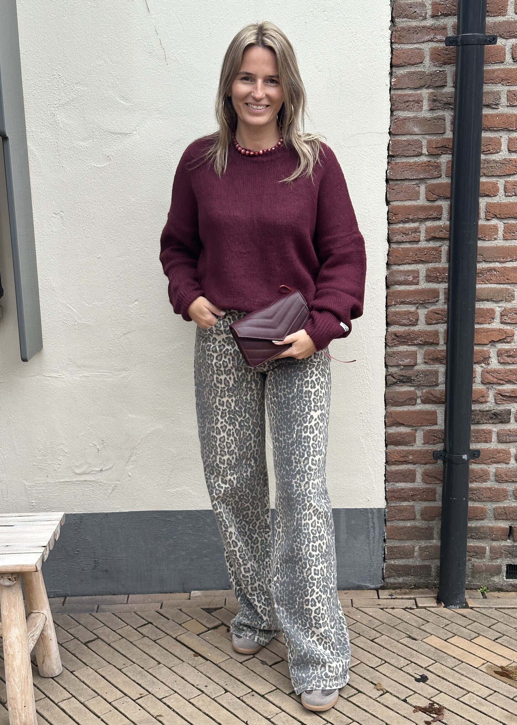 Colourful Rebel Colourful Rebel Olivia Knitted Sweater - bordeaux