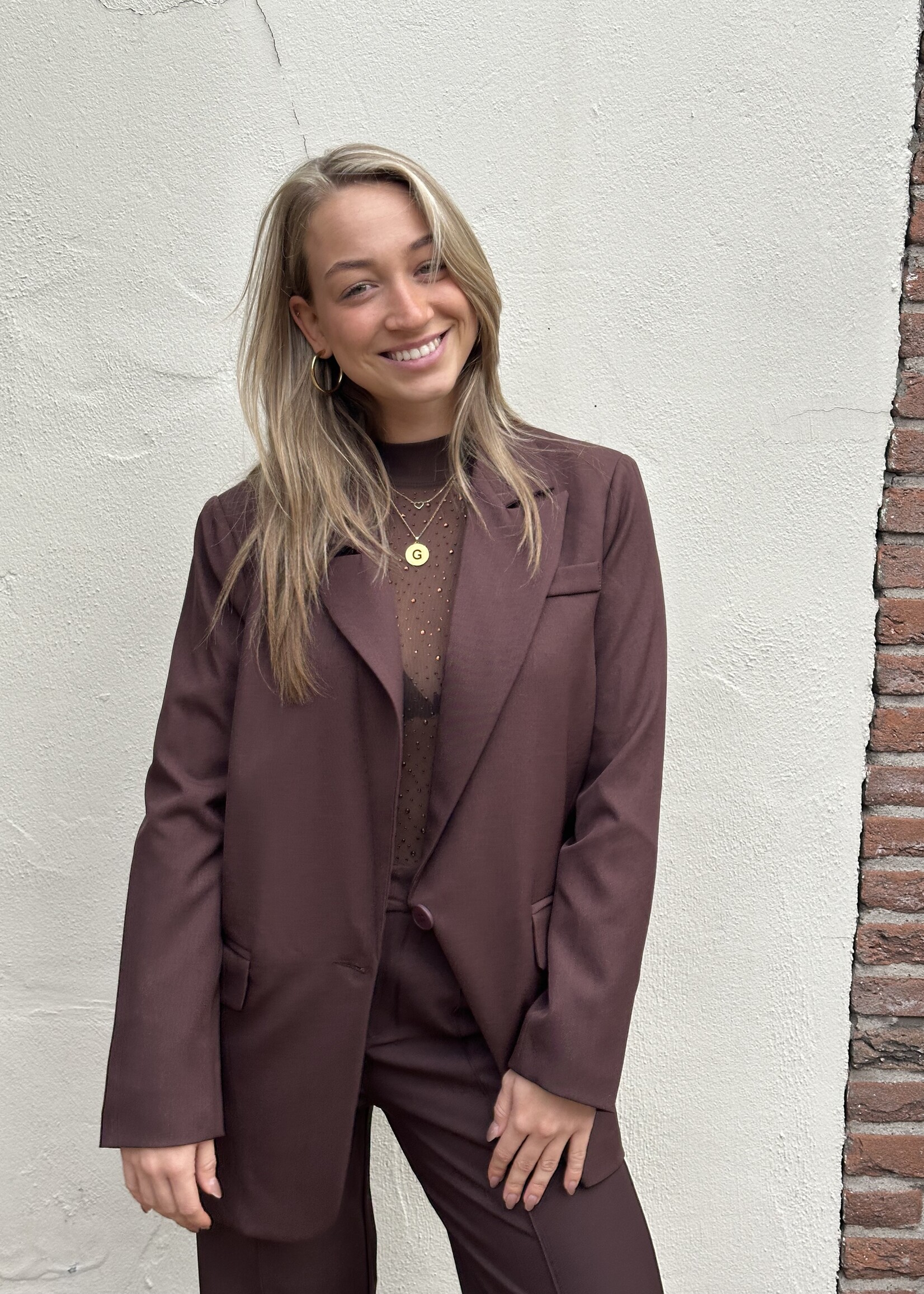 Ambika Blazer Sem - Winebrown-
