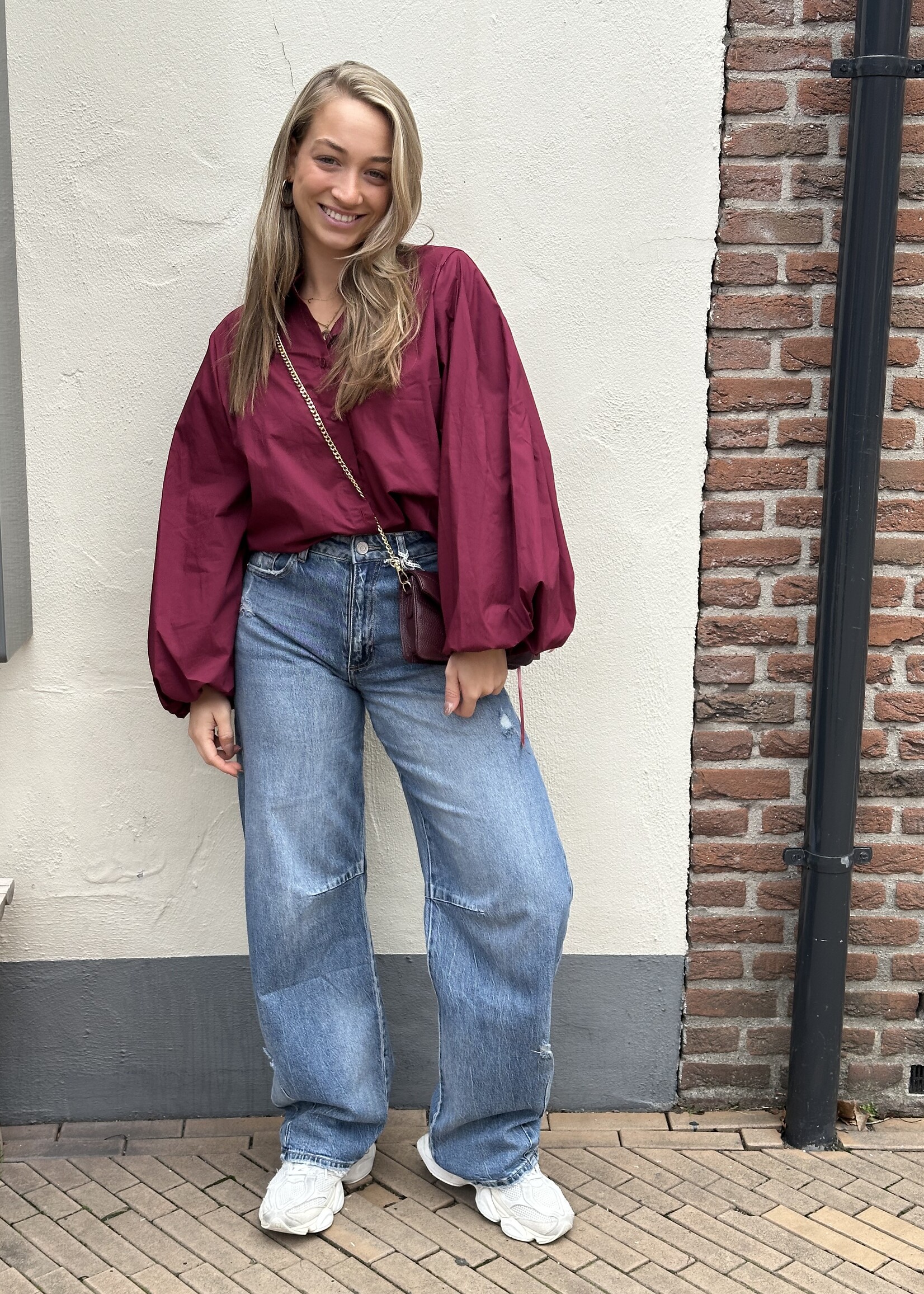 Blouse Ballon Bordeaux - one size
