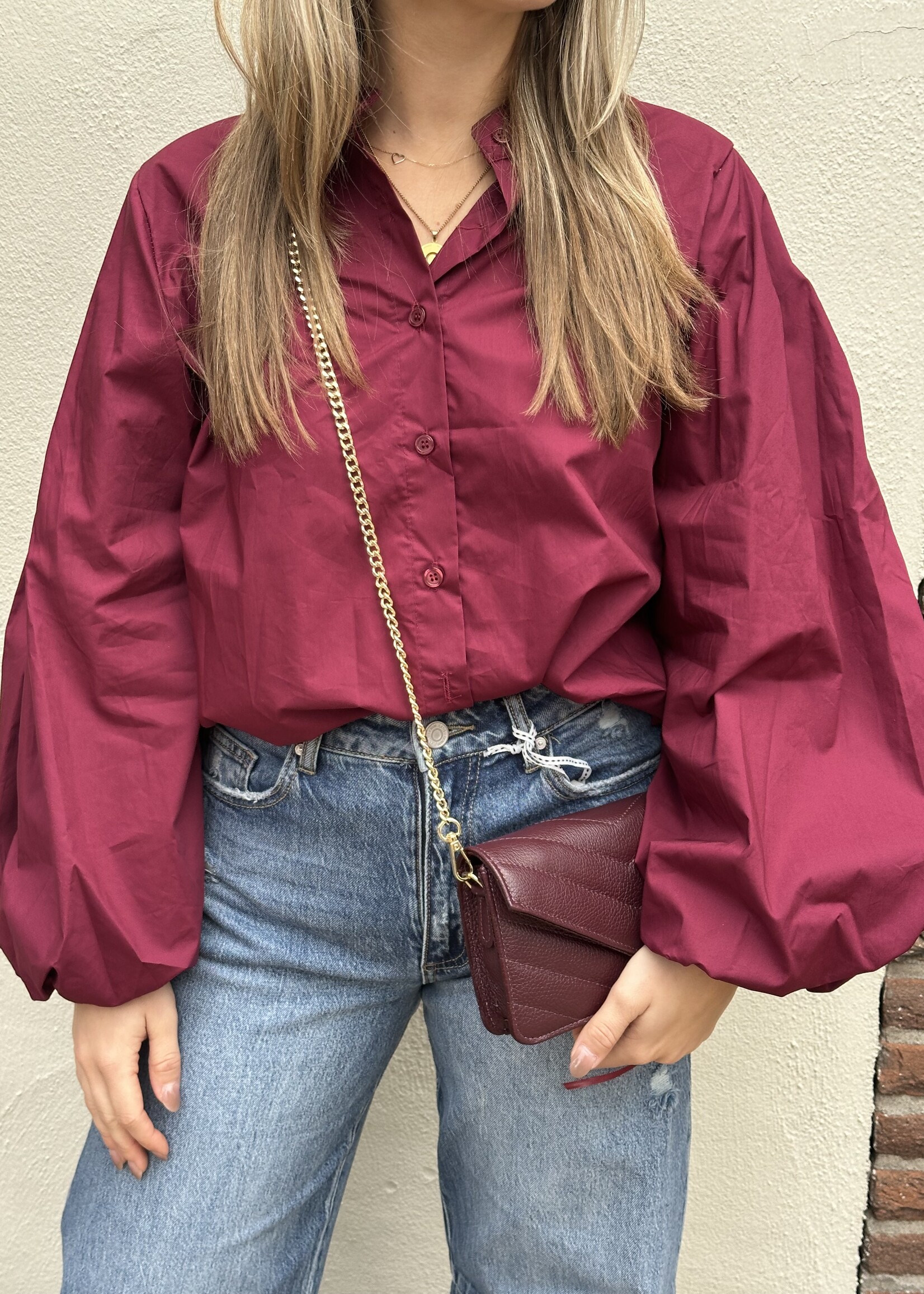 Blouse Ballon Bordeaux - one size