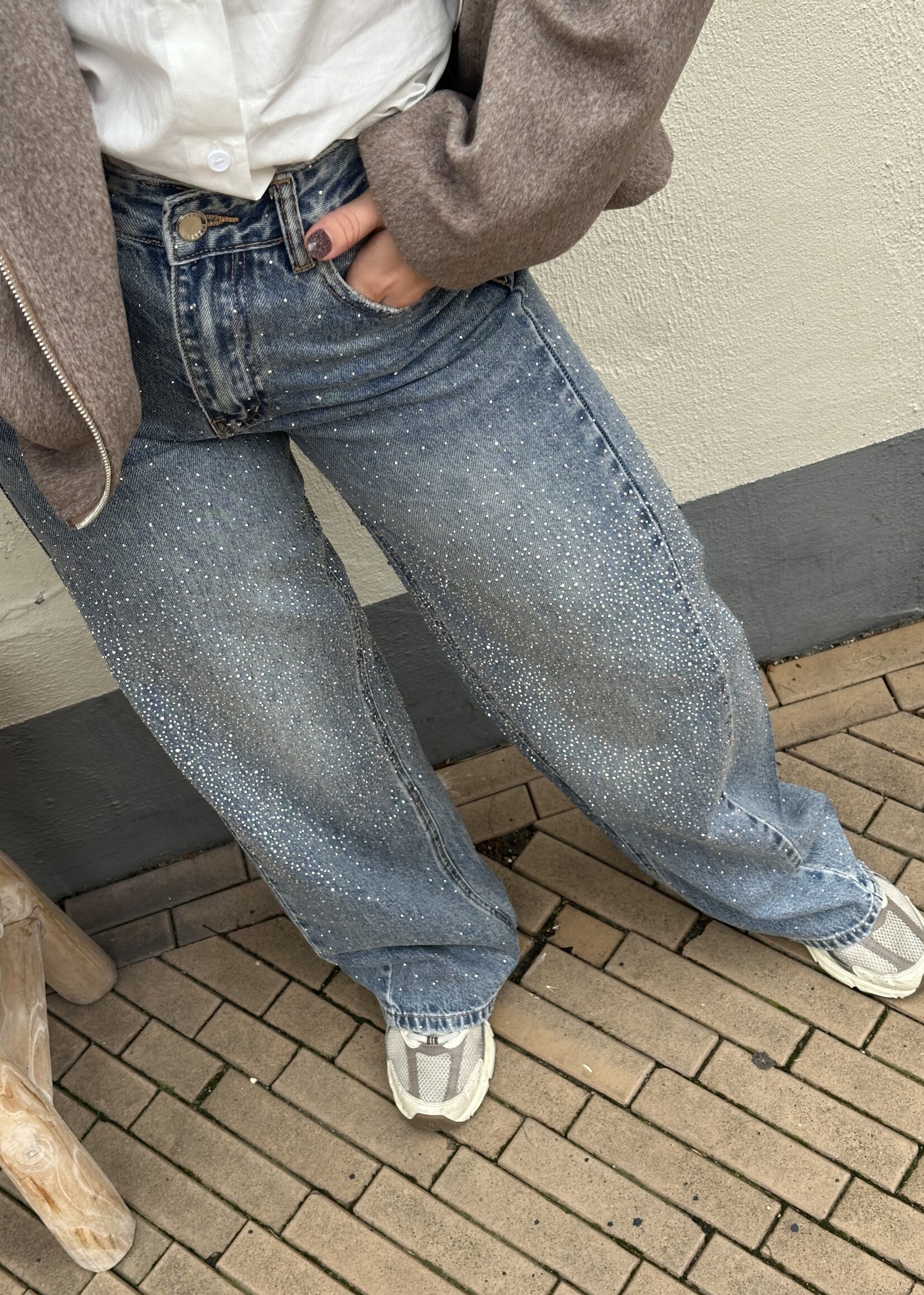 Jeans sparkles - wide leg -