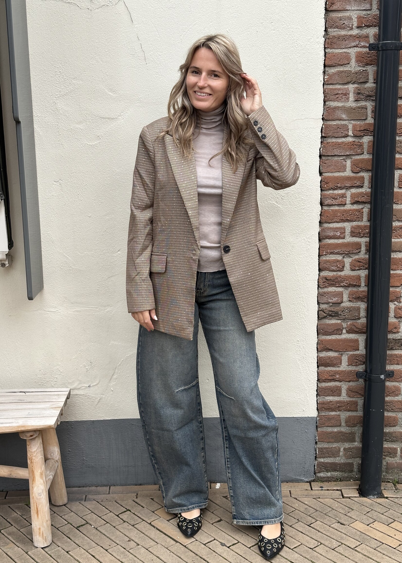 Blazer ruitjes & sparkles