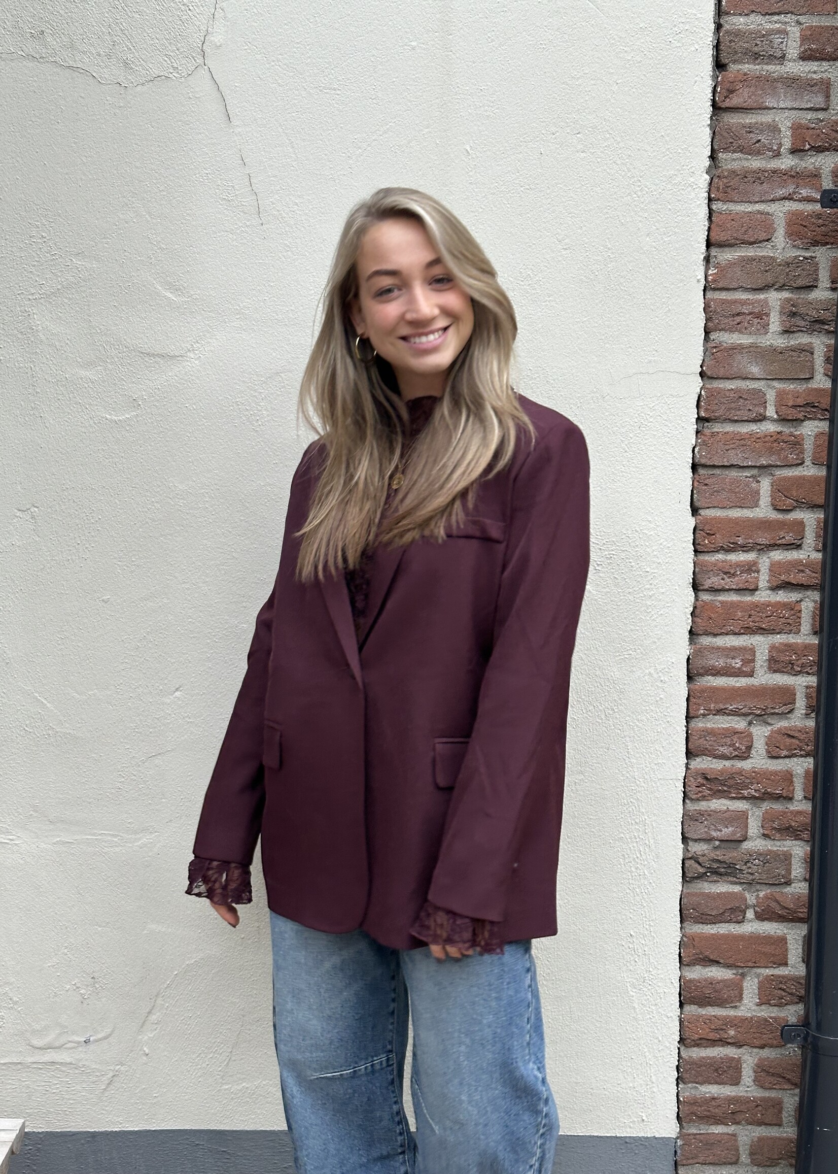 Ambika Blazer Wine red