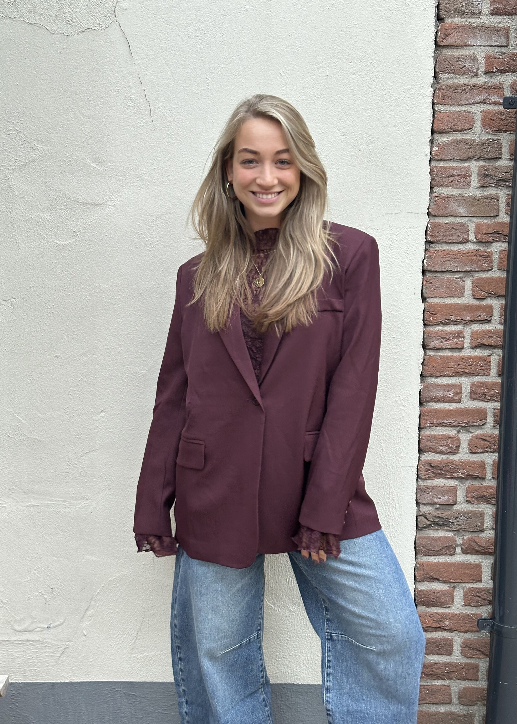 Ambika Blazer Wine red