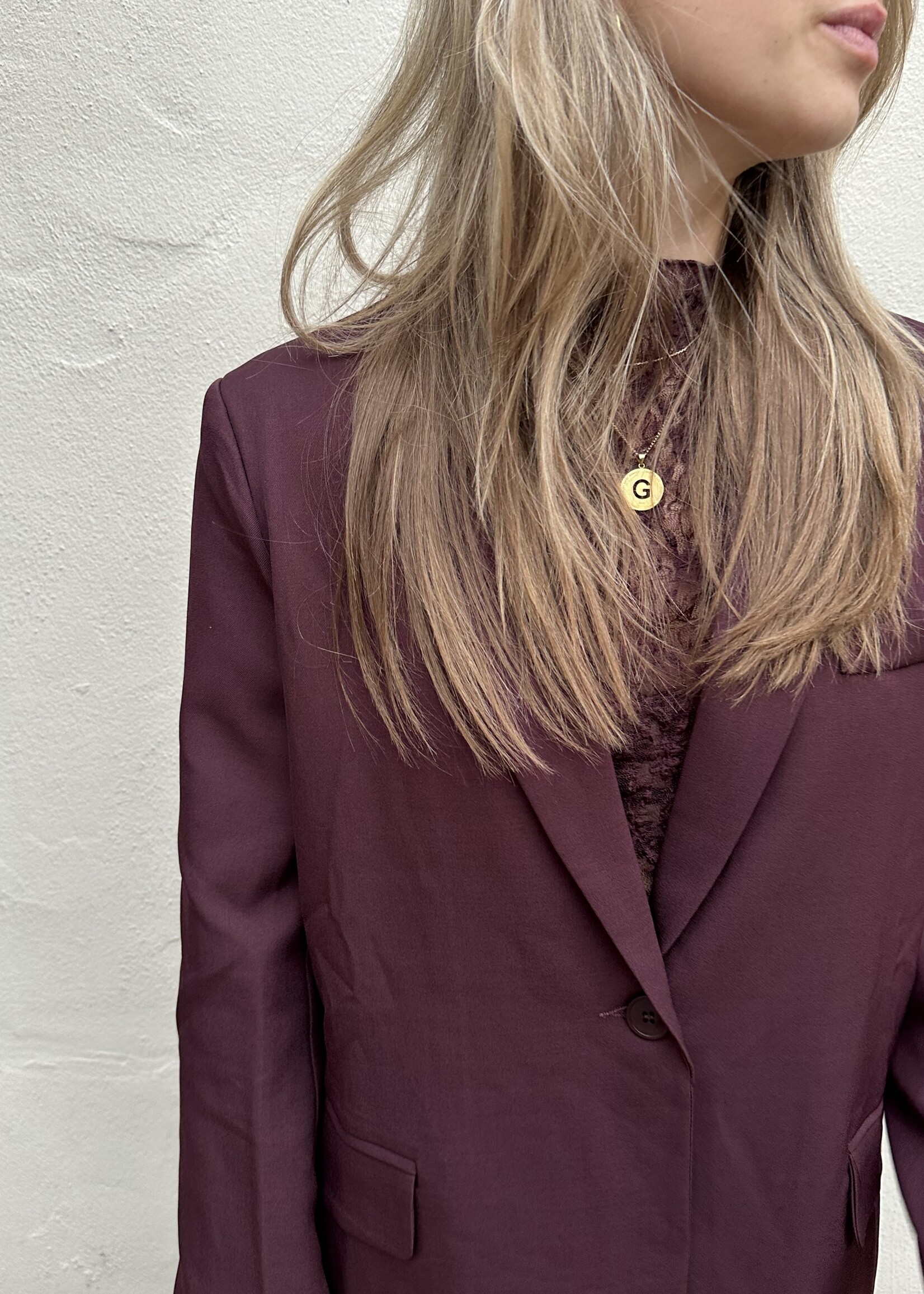 Ambika Blazer Wine red