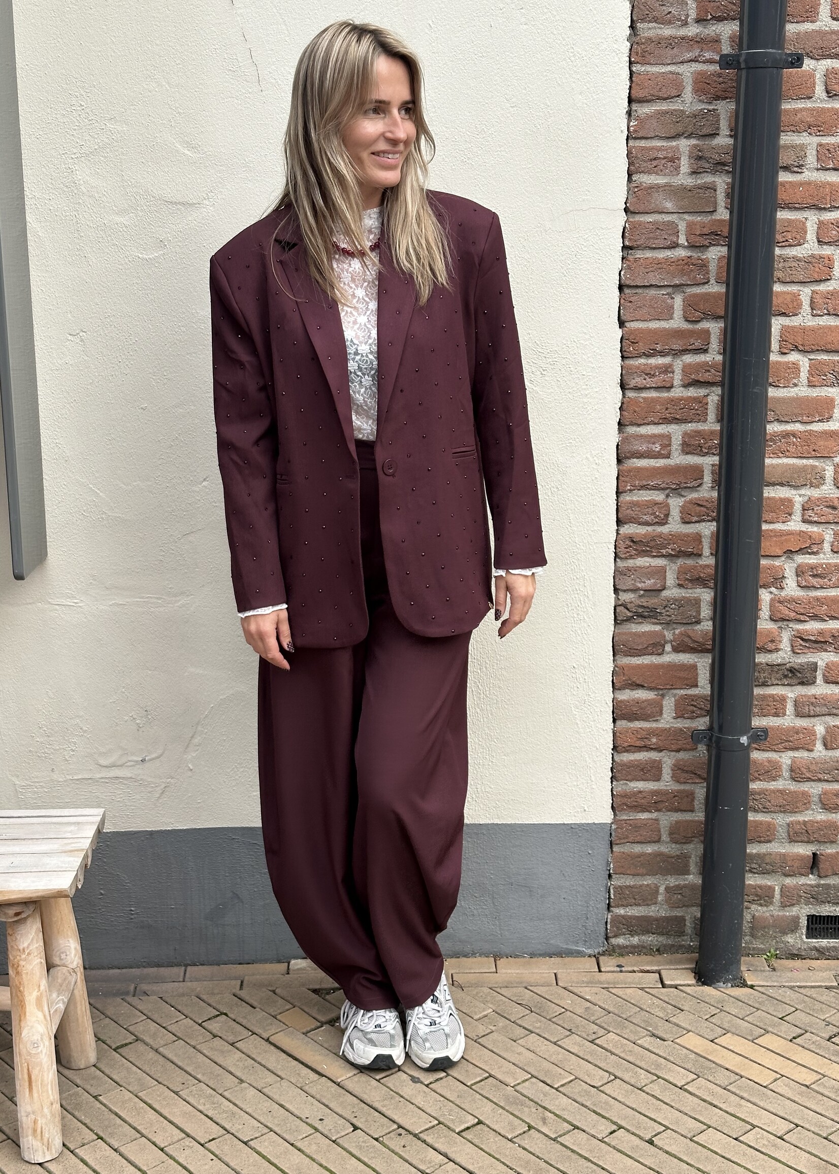 Ambika Pantalon Ballon fit - Wine red