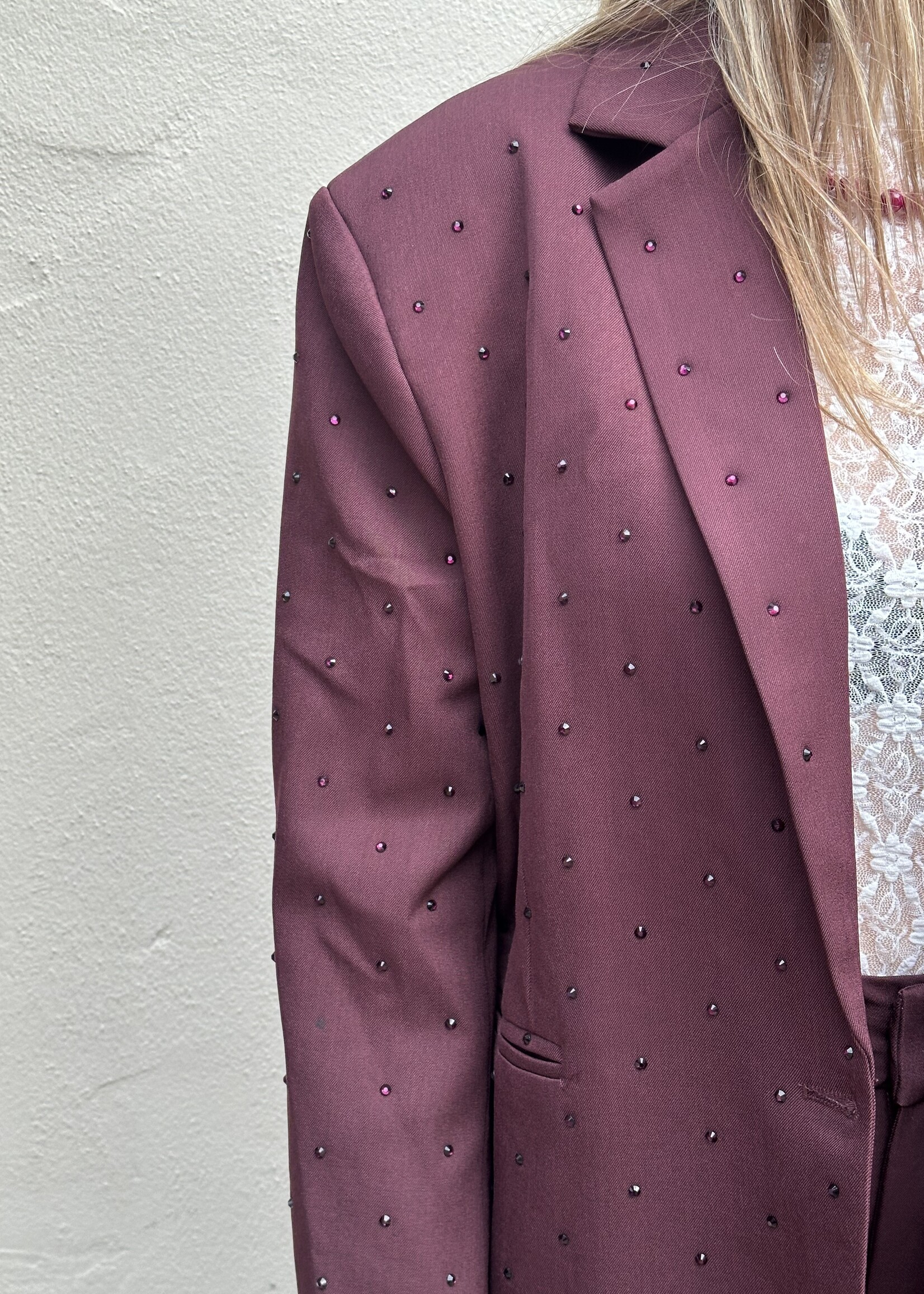 Ambika Blazer sparkles - wine red