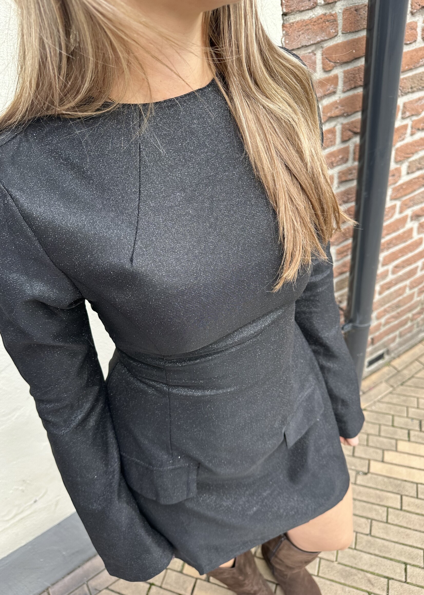 Jurkje Bobbie - Zwart sparkle