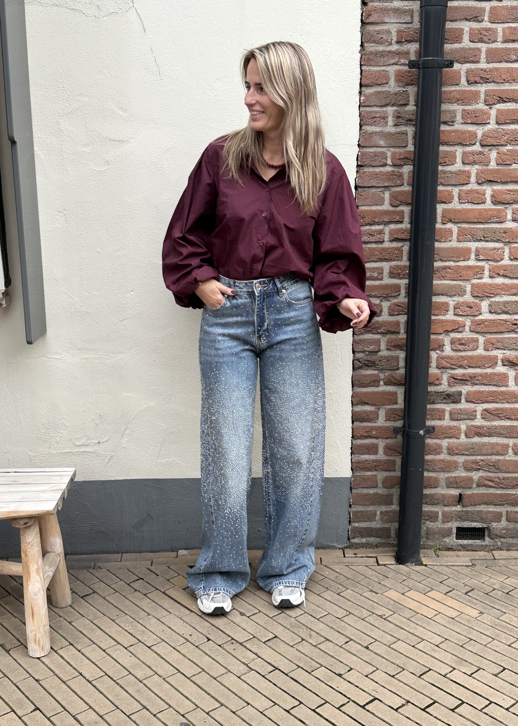 Blouse Ballon Bordeaux - one size