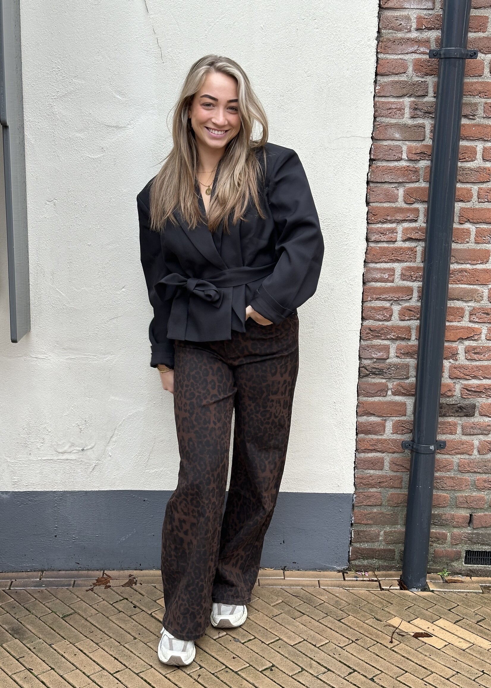 Queen Hearts Jeans Dark brown Leo