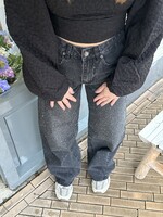 Jeans Sparkles - straight - black