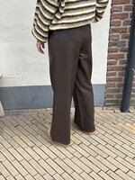 Leather look trousers - brown