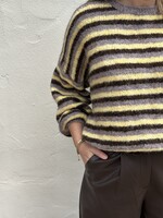 Trui Stripes - yellow brown