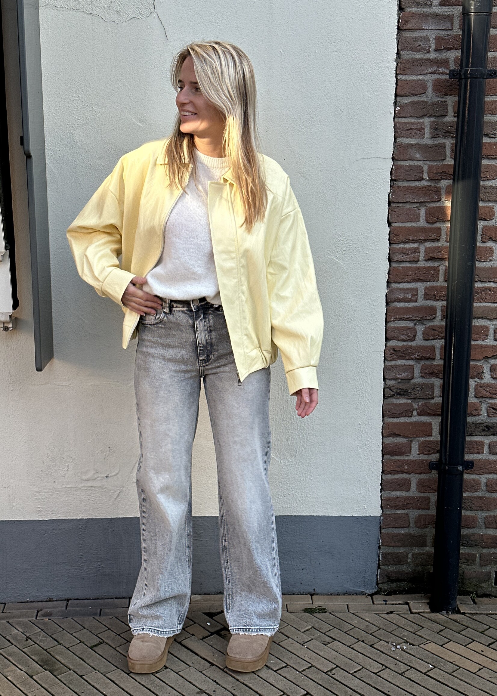 Queen Hearts Jeans Grey  straight -