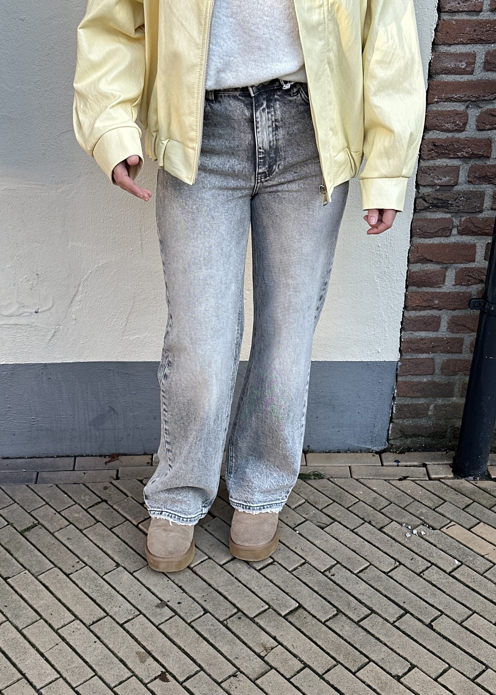 Queen Hearts Jeans Grey  straight -