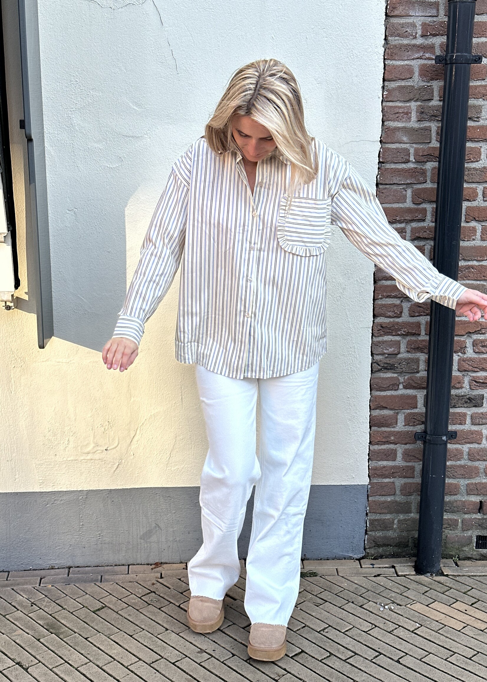 Ambika Blouse stripes - yellow