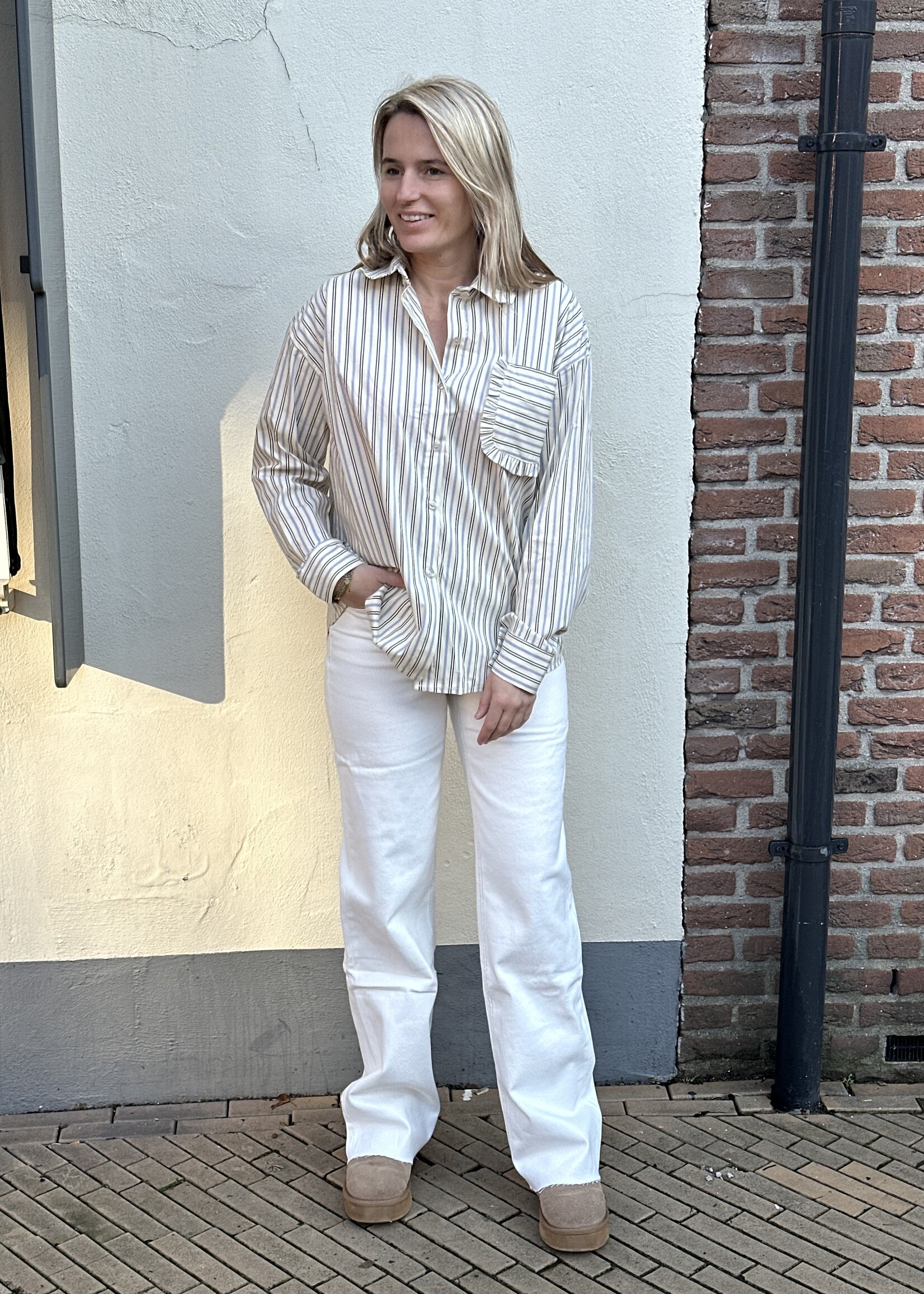 Ambika Blouse stripes - yellow