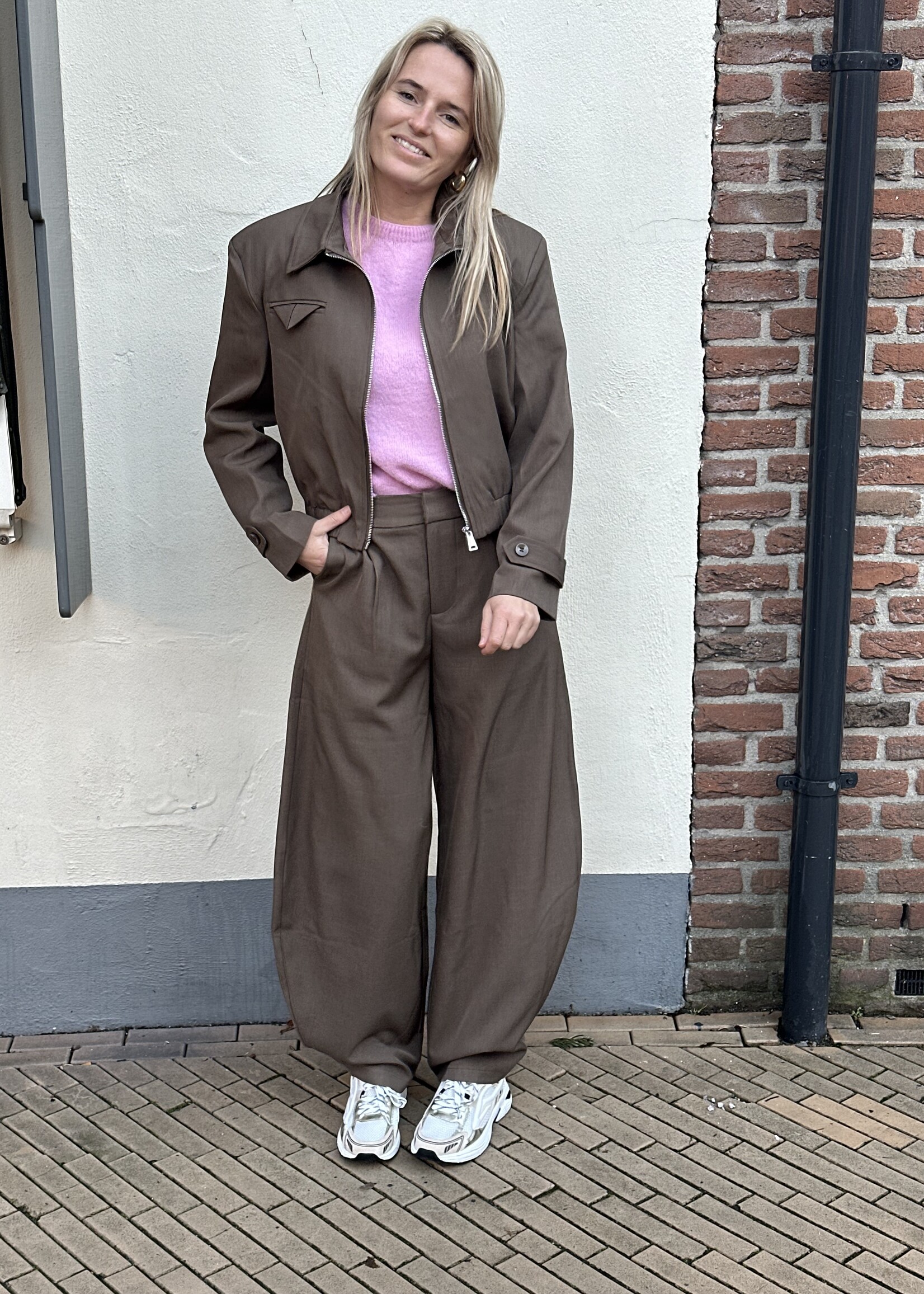 Ambika Blazer Cropped Anqi - Taupe