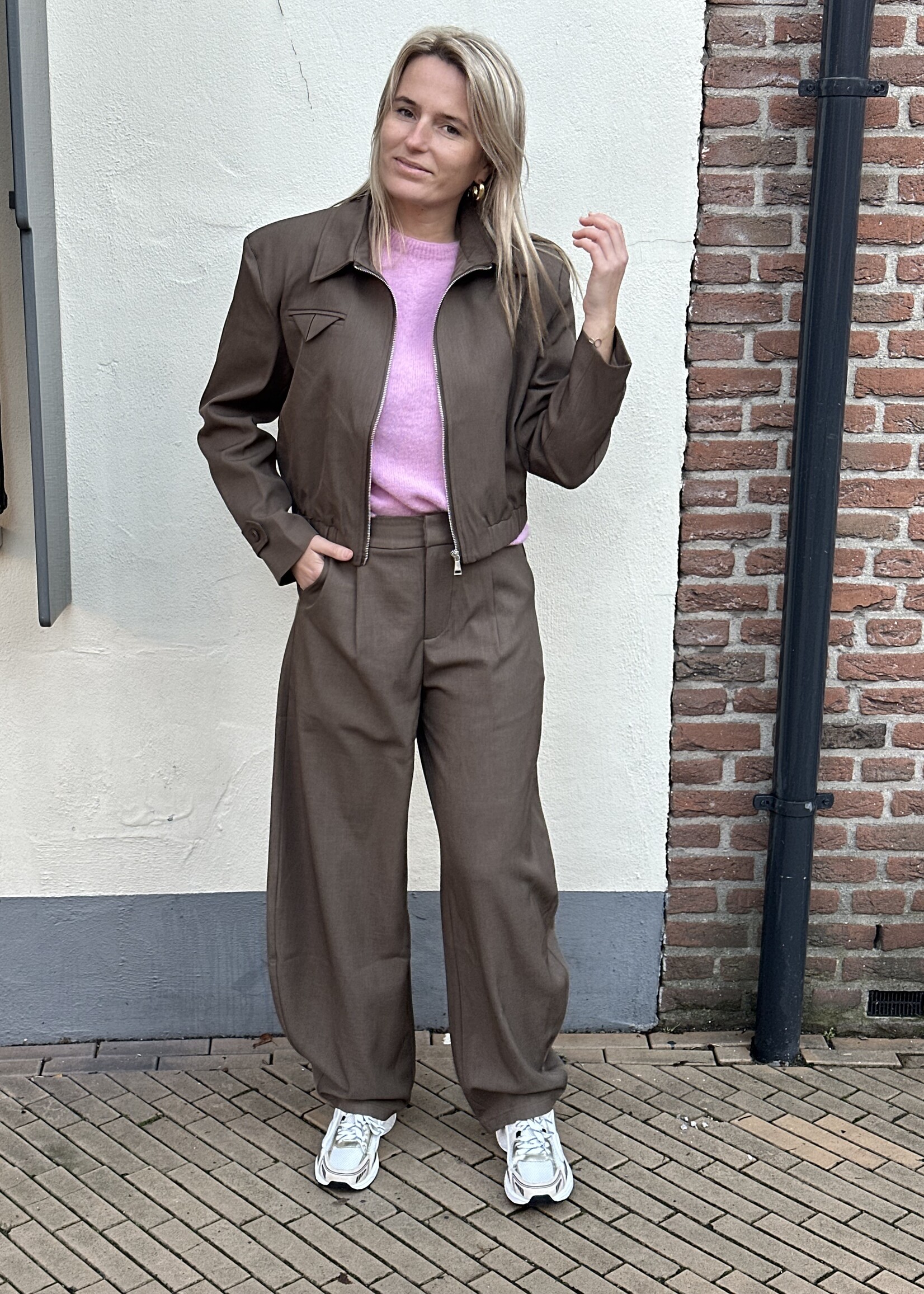 Ambika Blazer Cropped Anqi - Taupe