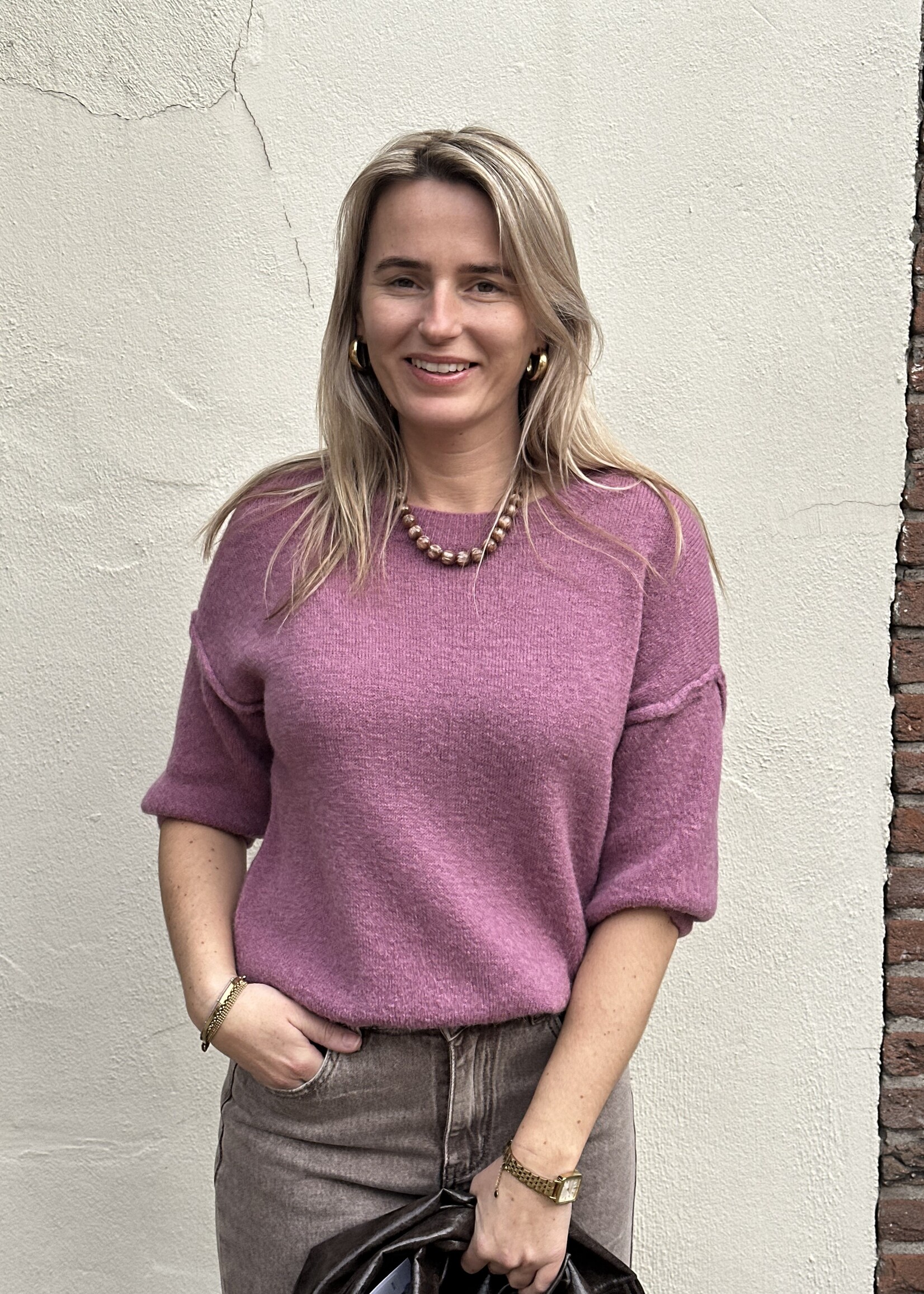 Trui Juna - old pink