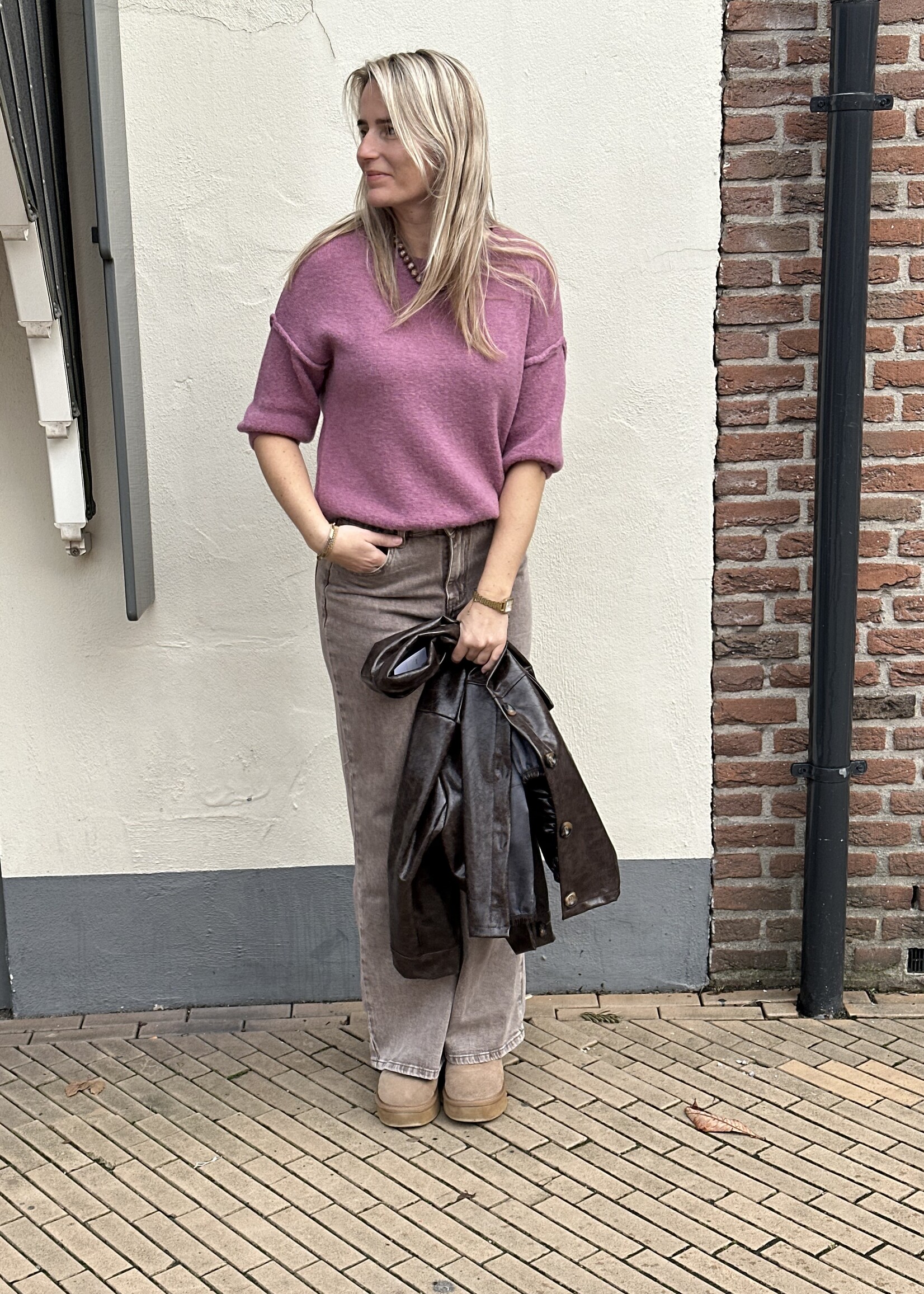 Trui Juna - old pink