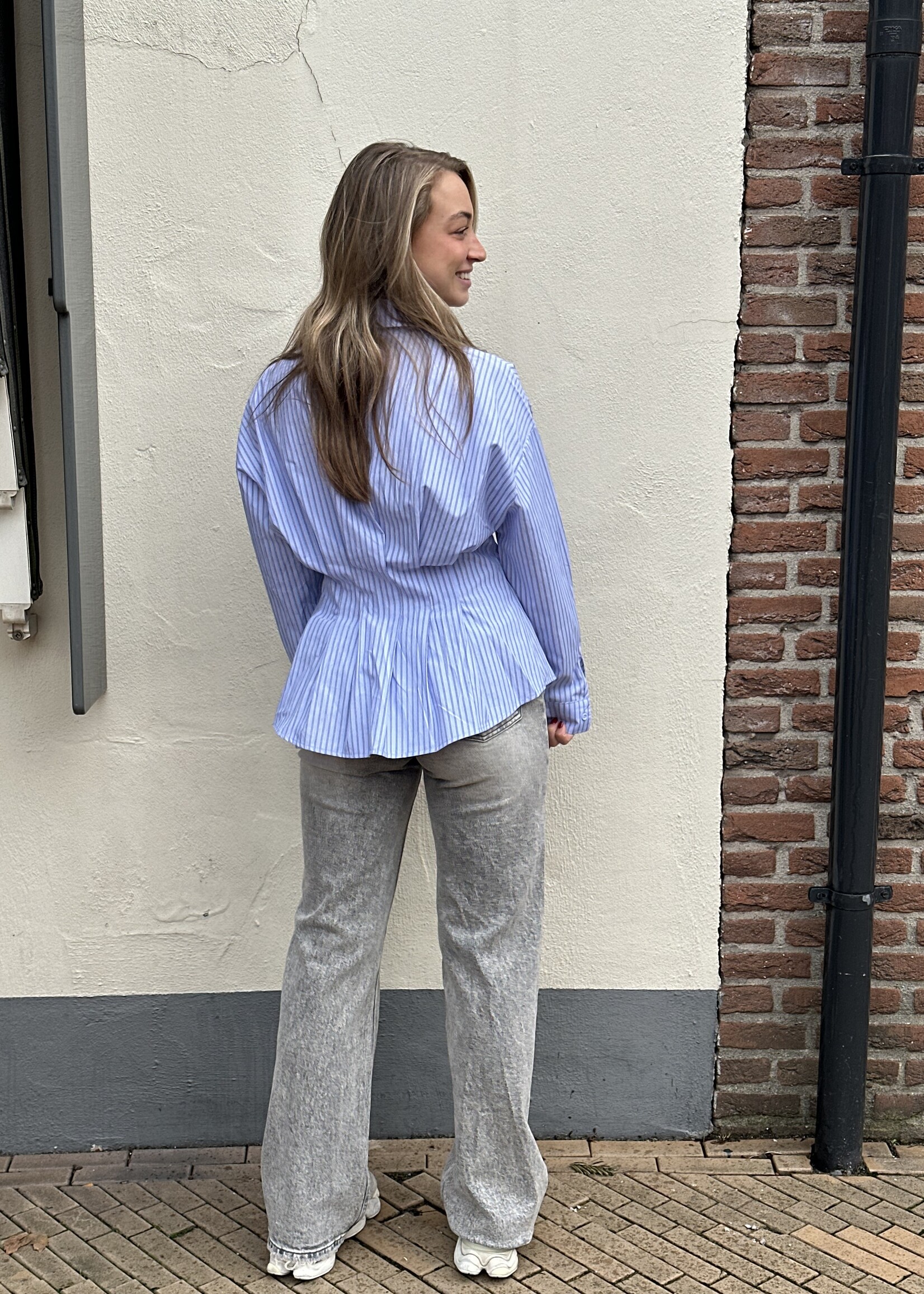 Blouse stripes - blauw -