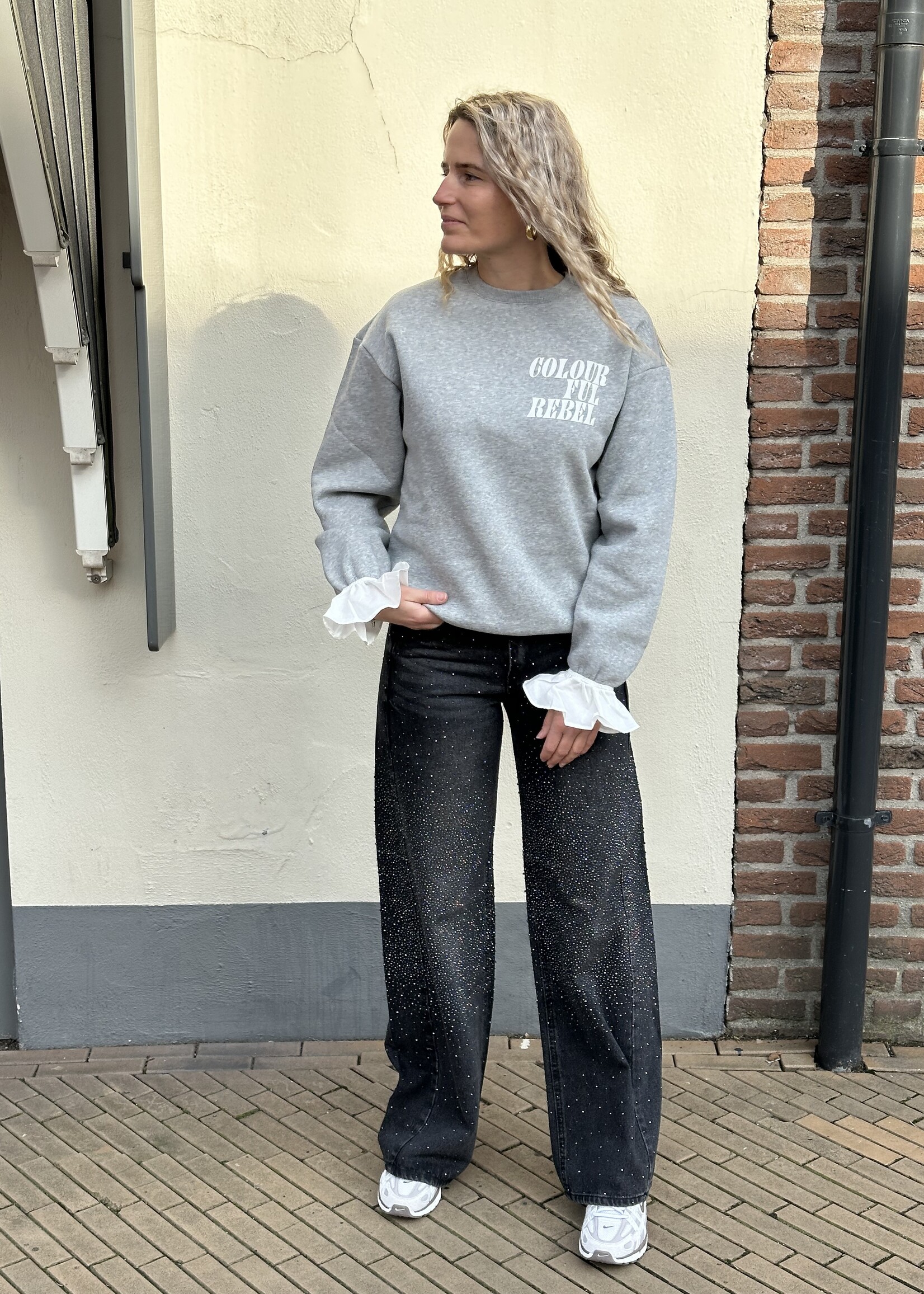 Colourful Rebel Colourful Rebel Poplin sweater -