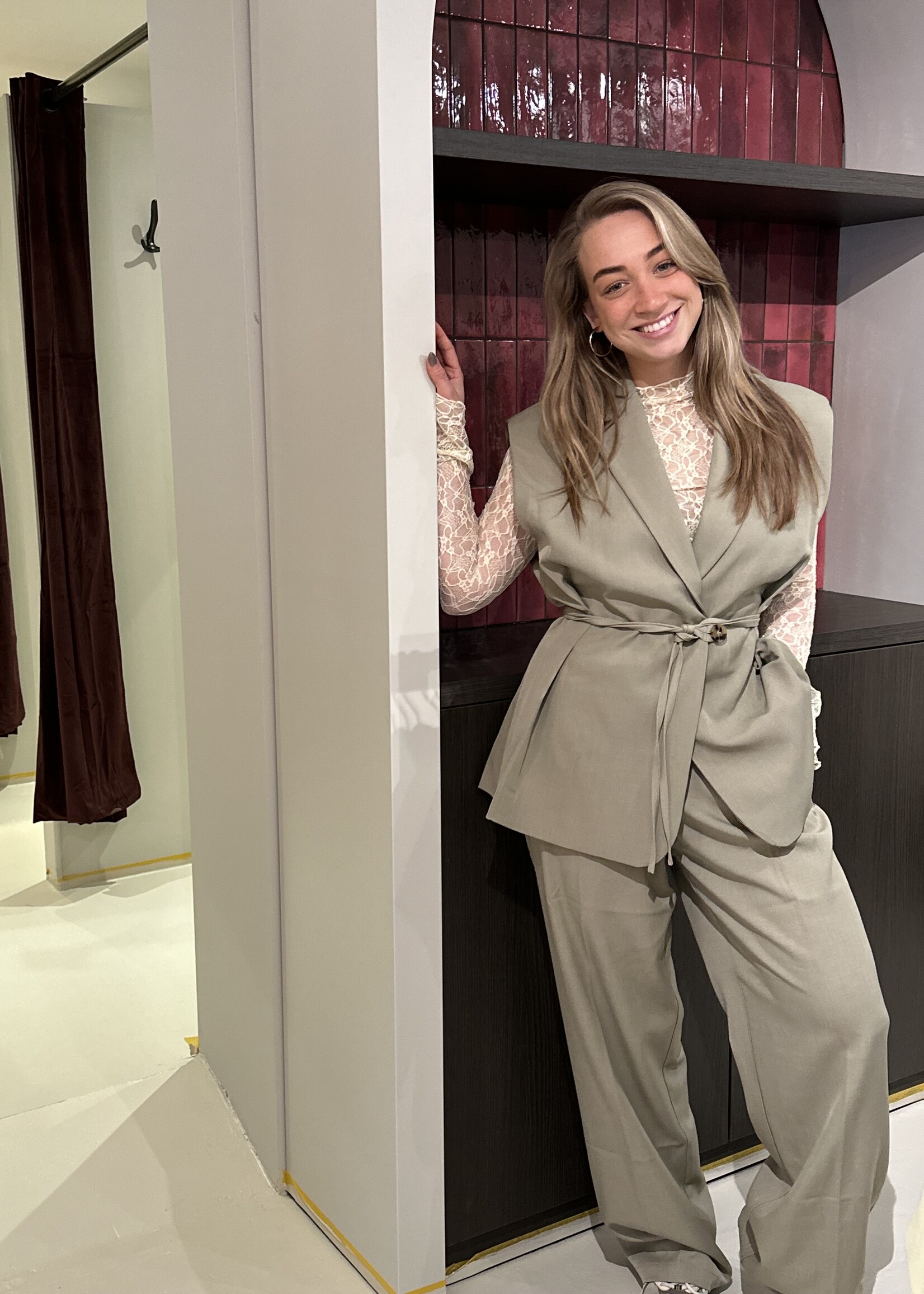 Pantalon Julia - groen -