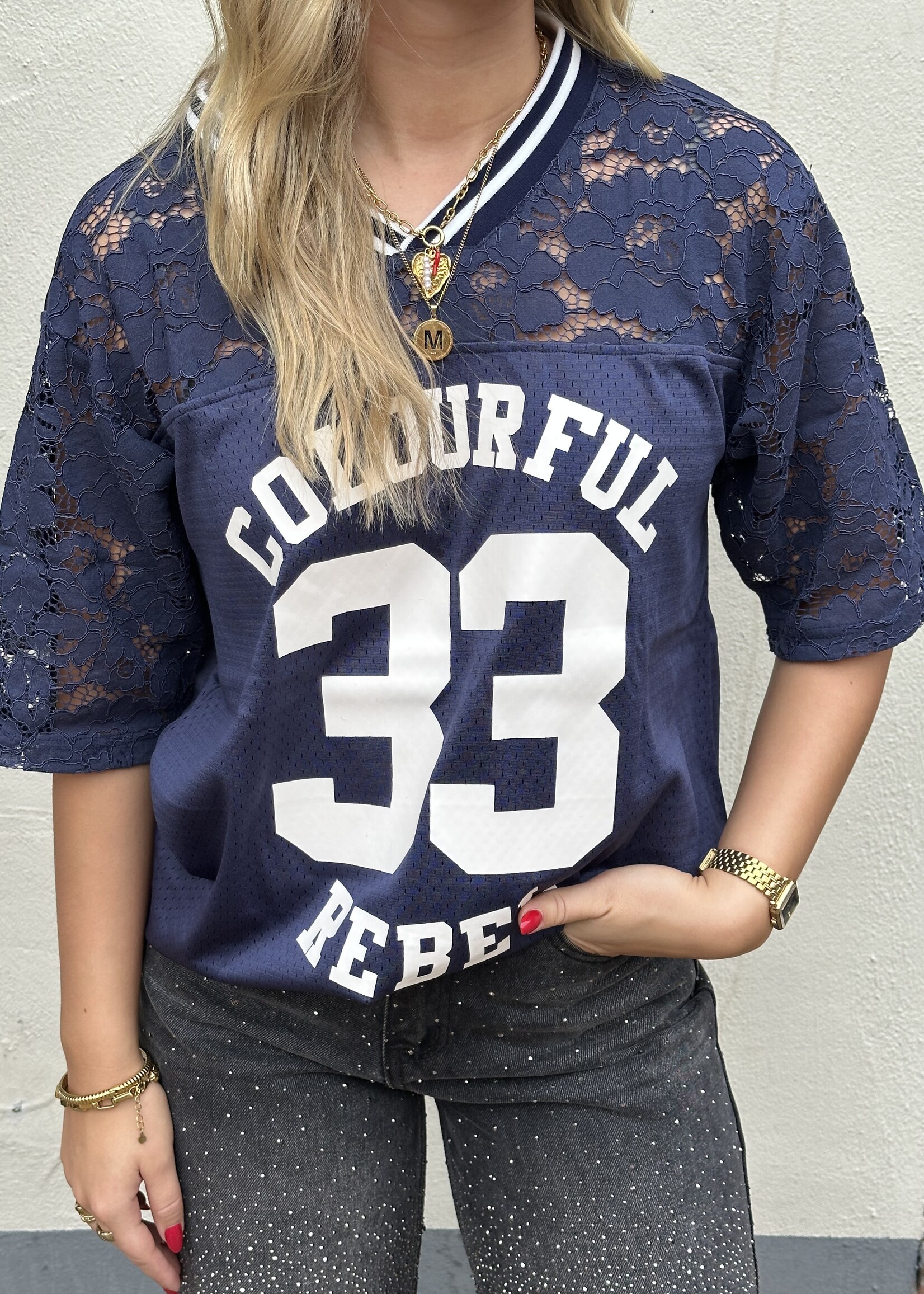 Colourful Rebel Colourful Rebel Tayla Football Tee -