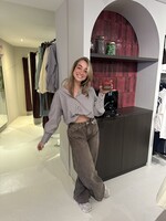 Ambika Blouse Ruitjes - brown