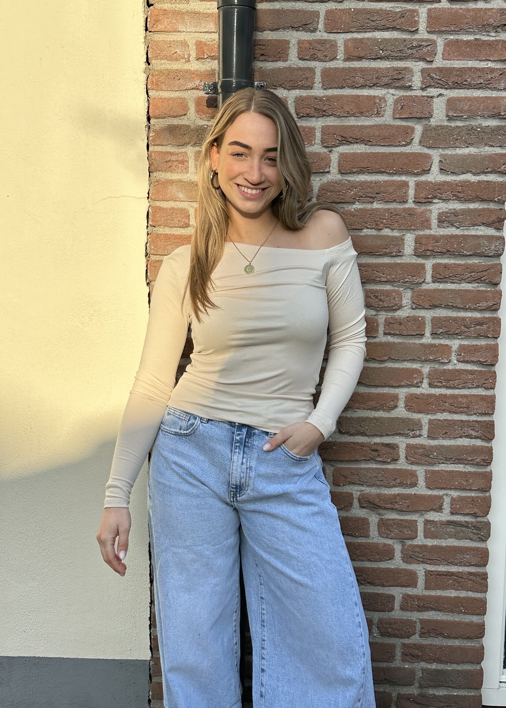 Basic top Lou - beige