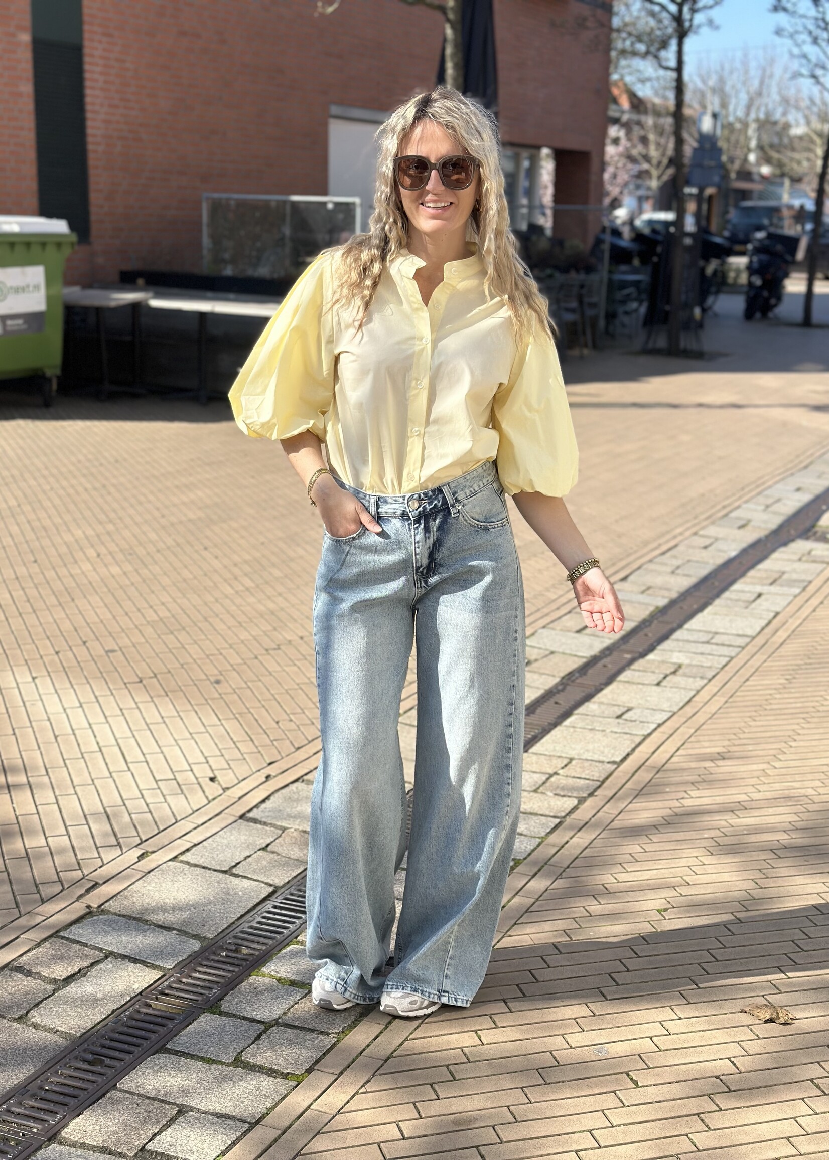 Ambika Blouse Ballonmouw - geel
