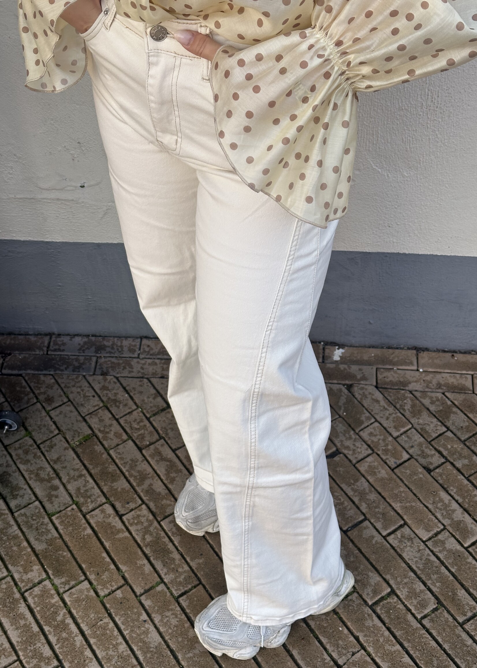 Jeans Balloon - Creme White