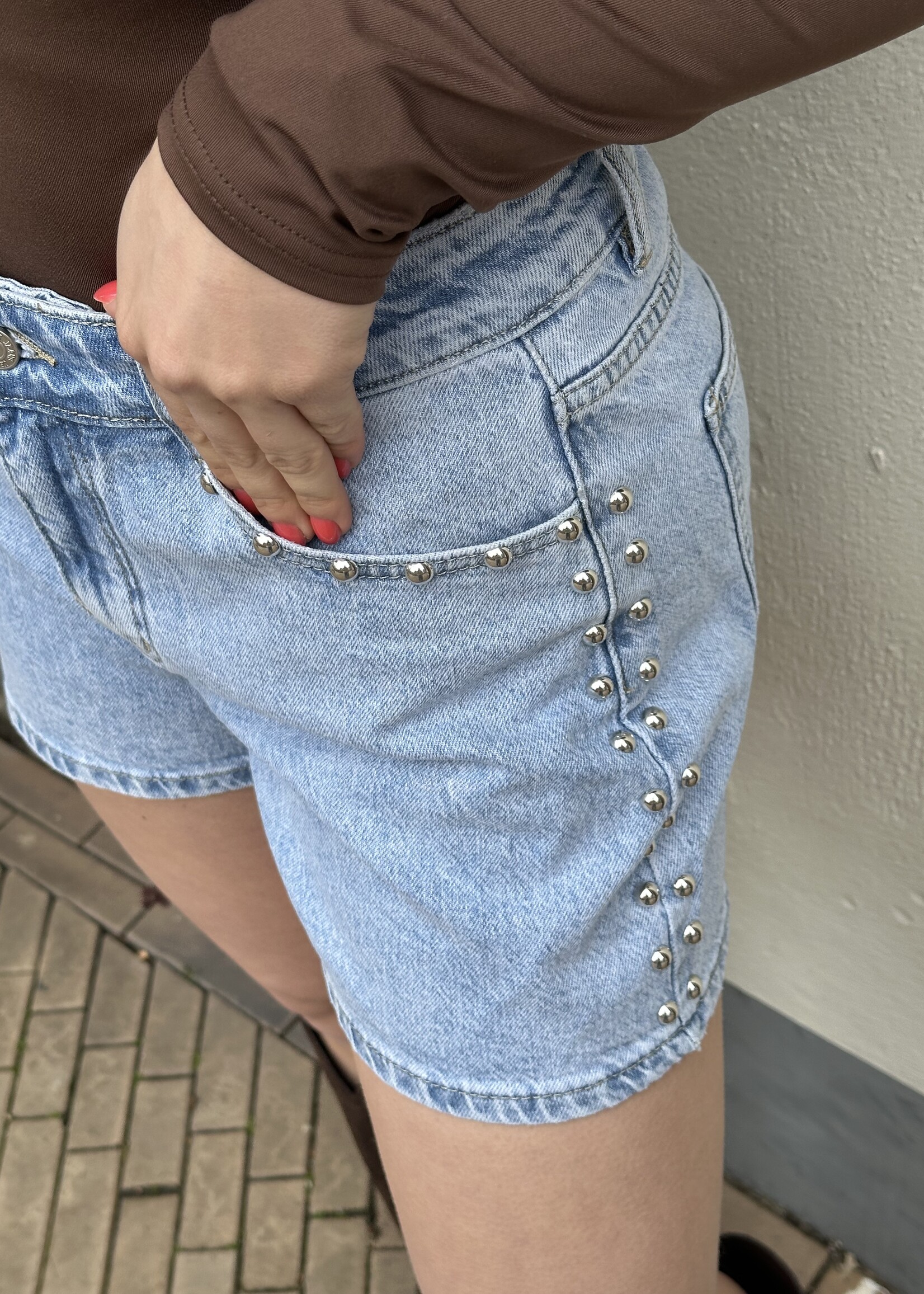 Denim Short Studs
