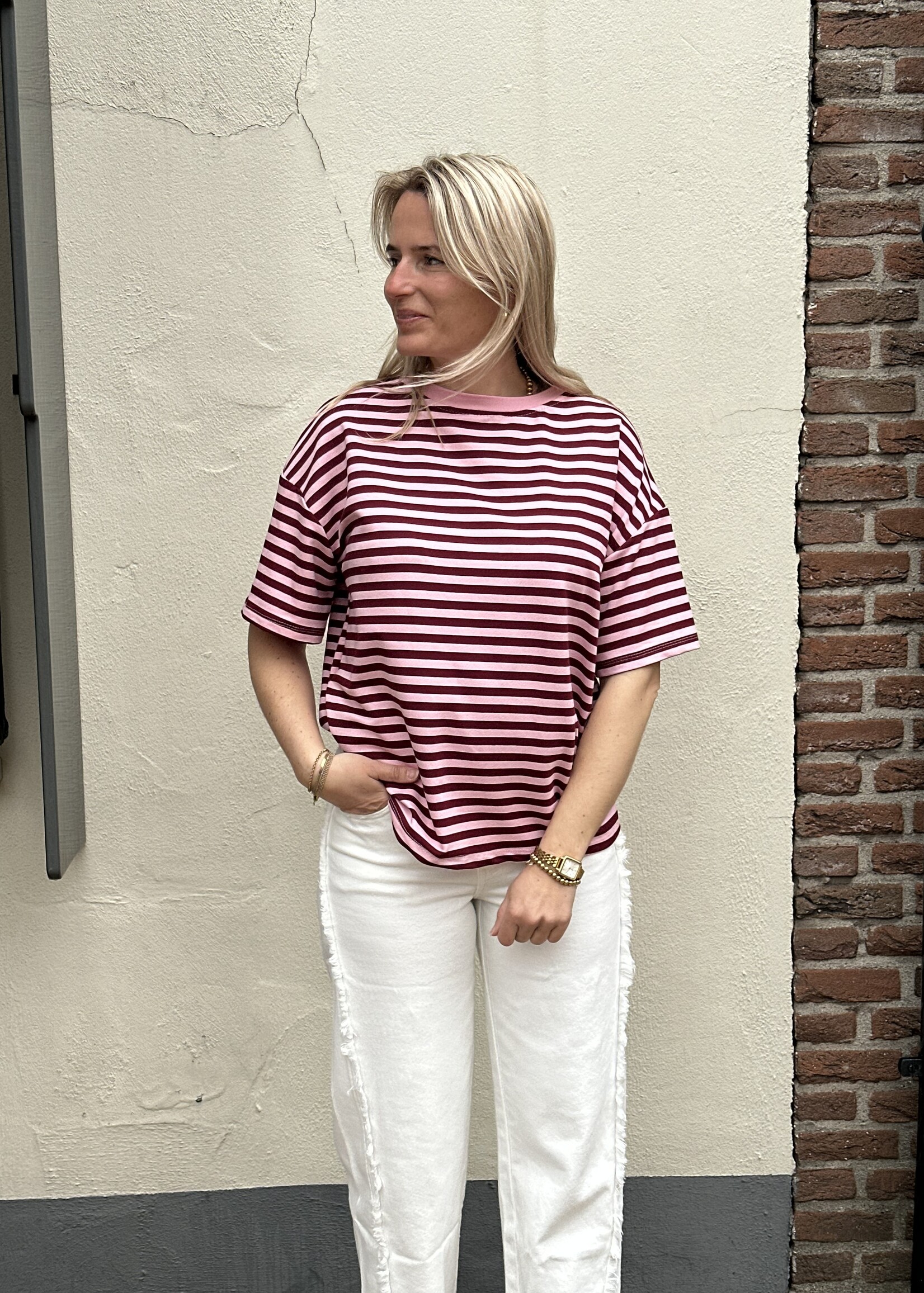 Top Stripes - Roze & Rood