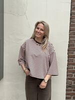 Top Stripes - pink & brown