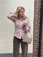 Ambika Blouse ruitjes - Roze