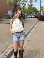 Strik top Pip - Creme